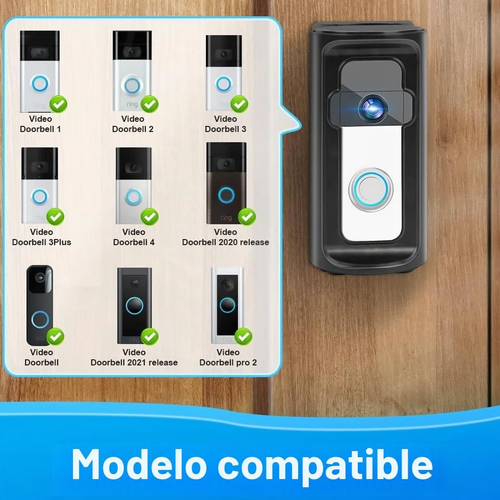 Timbre de la Puerta de Soporte, Video Timbre de la Puerta de Soporte, Timbre de la Esquina Adaptador, Compatible con Video Doorbell Wired Pro2 Plus/3/2/1