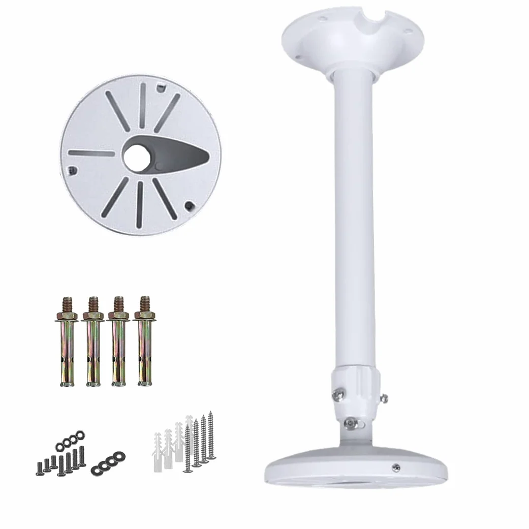 WiTi Base 6 Pulgadas Extensible Soporte Montaje Poste para Cámaras IP Circuito Cerrado Televisión,40CM-60CM Poste Montaje Ajustable para el Sistema Cámaras Vigilancia Seguridad,Metal Sólido