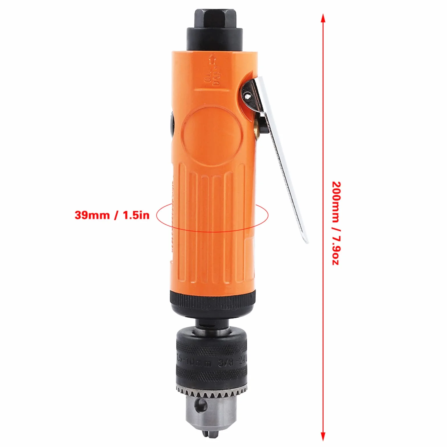Taladro neumático de alta velocidad KP556 de 3/8" - Herramienta neumática ergonómica para ingeniería de precisión - Ideal para el mantenimiento de muebles y maquinaria