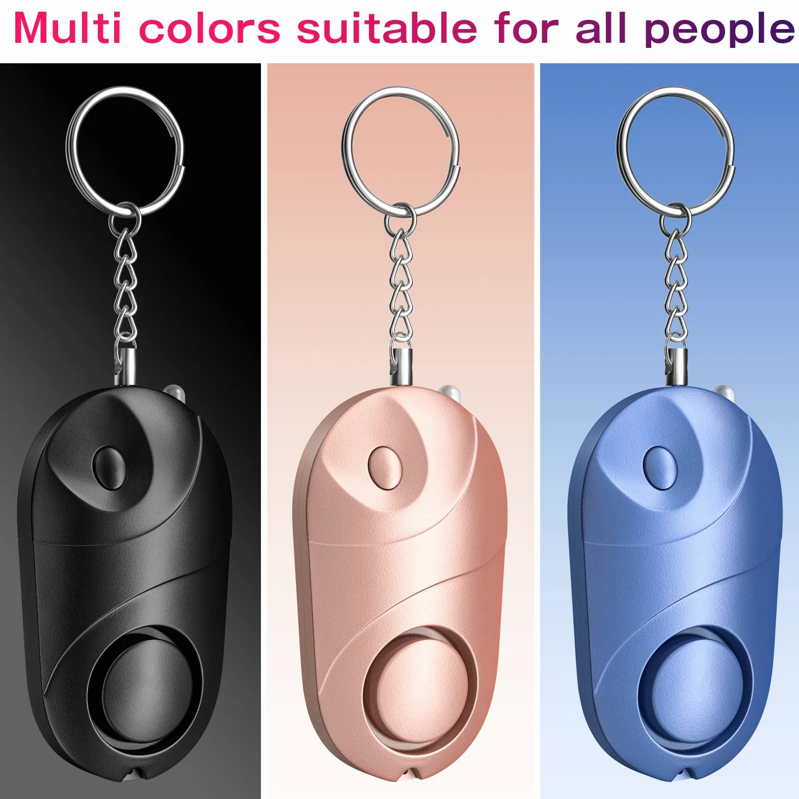 Alarma Personal Qoosea Sonido Seguro Safesound Alarma de Seguridad Personal Llavero Sirena 140 dB con luz LED, Alarma de Seguridad de Autodefensa de Emergencia para Niños/Mujeres/Ancianos/Estudiantes