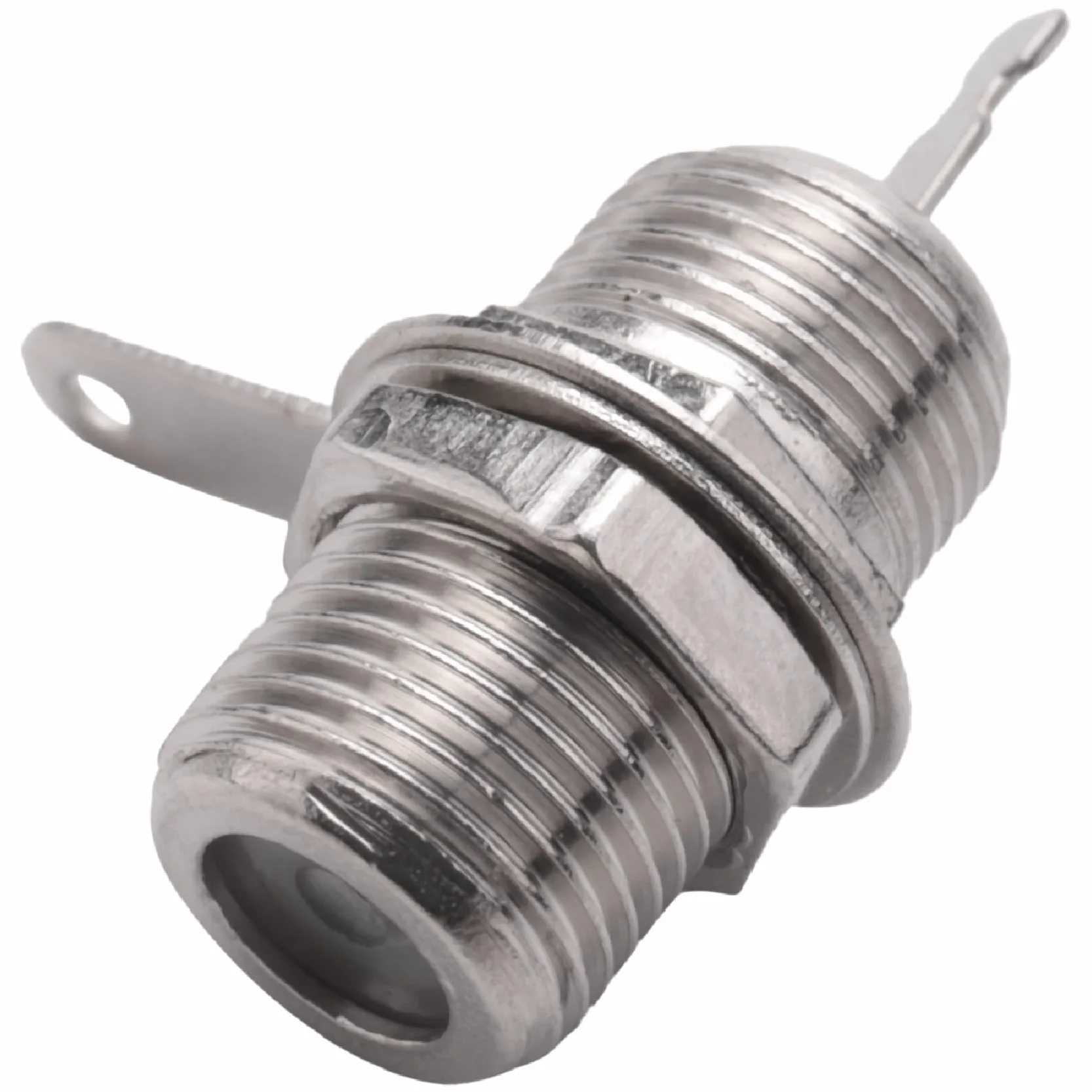 5pzs Adaptador de Conector de Soldadura Clavija Hembra Enchufe montado Panel de Tipo F