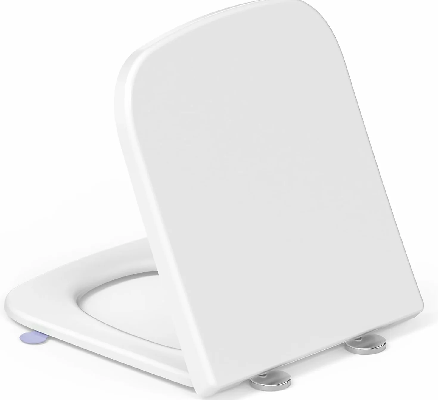 Tapa Wc Forma Cuadrado [Corto],YEAUPE PRO Asiento de inodoro cuadrado con cierre suave y liberación rápida para una fácil limpieza,universal para inodoros de forma cuadrada,42,4 * 36,2 * 4,4CM
