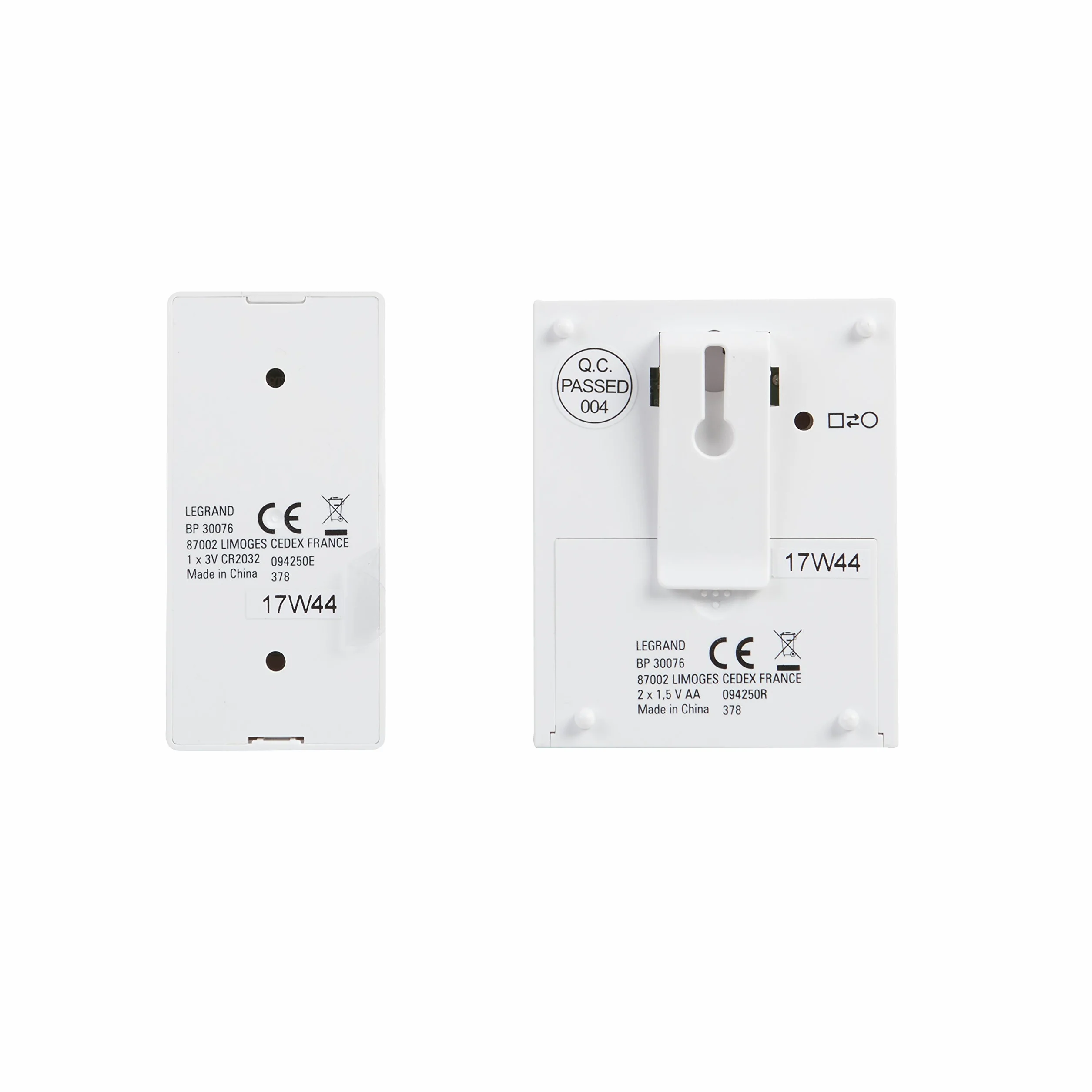LEGRAND, 094250 - Timbre inalámbrico (alcance de 50 m, 32 melodías, protección IP44, timbre con pilas)