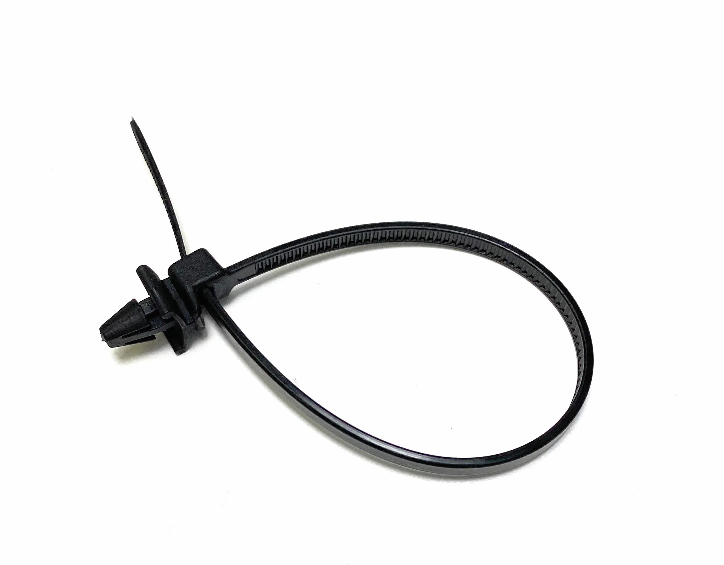 Bridas de cable aladas de montaje a presión/Bridas de nailon para chasis de coche con fijación, negro (50, 4,8mm x 100mm)