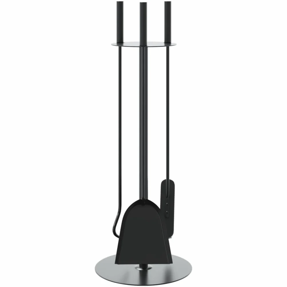 INLIFE Juego de herramientas para chimenea de 4 piezas, 22 x 59 cm, de acero, para casa y jardín, accesorios para chimeneas y estufas de leña (2,89 kg)