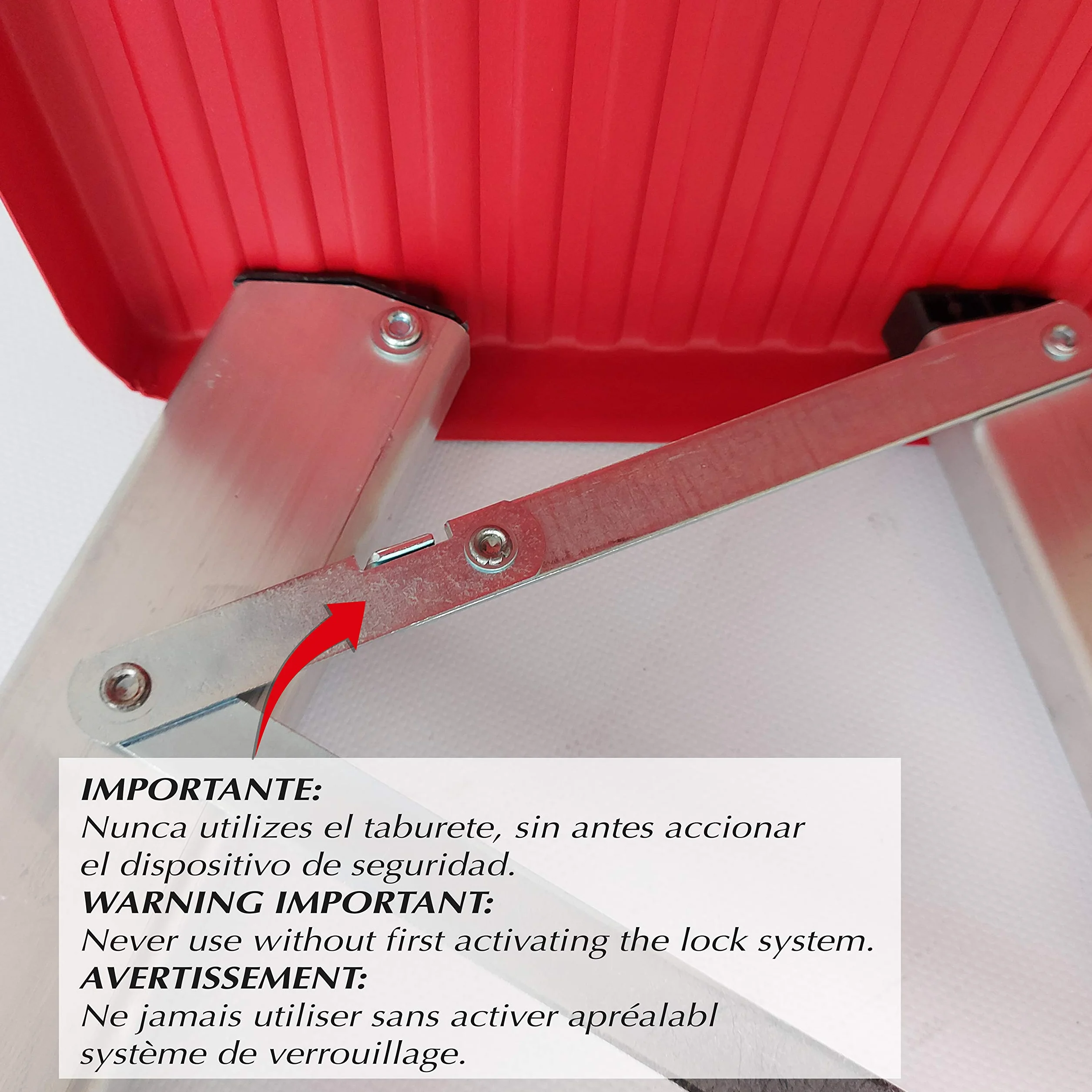 BTF Taburete Escalera de Aluminio 3 Peldaños | Plataforma Antideslizante y Ligero (2,9kg) | Escalera Doméstica Plegable de Seguridad, Carga Máx. 150kg, Certificado EN14183 | Ideal para Cocina y Hogar