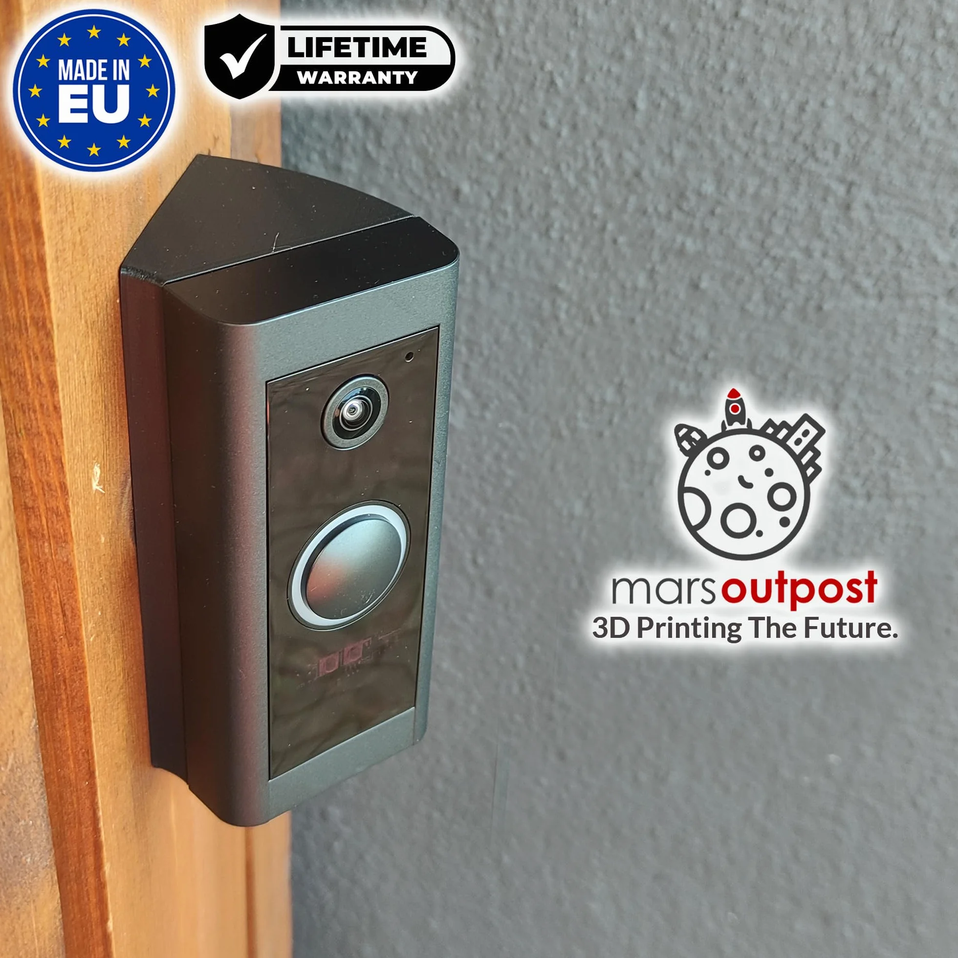 Compatible con RingWired | Soporte de montaje en esquina | Ángulo de 45° | Ajuste delgado, fuerte