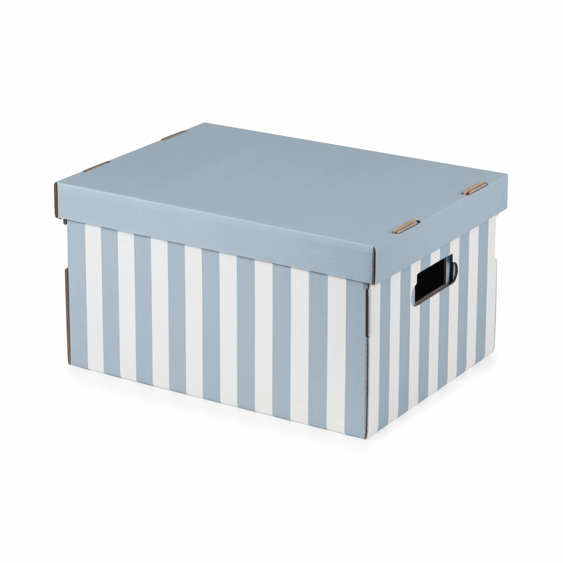 Compactor Set de 2 Cajas de Cartón para Camisas MARINIERE, Tamaño M, 40x31x21 cm, Color Azul, Fibra de Bambú -