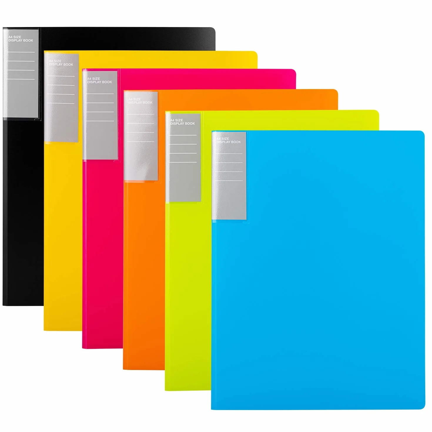 Amazon Basics Carpetas con fundas A4 30 fundas 6 unidades Multicolor