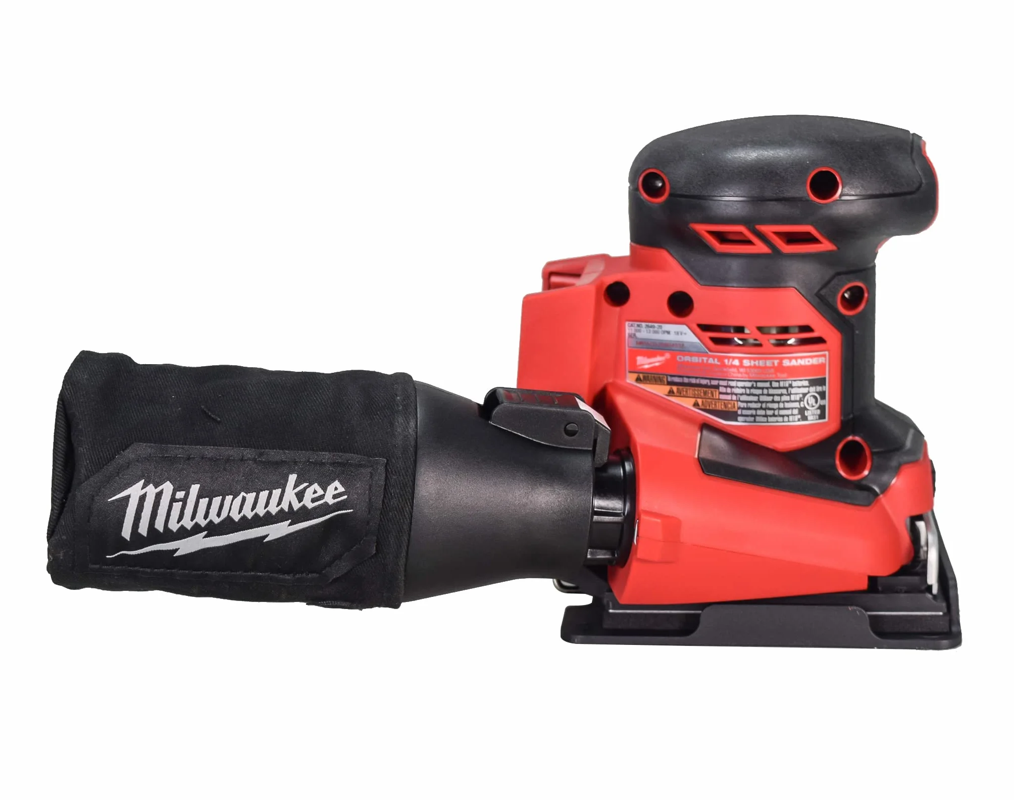 Milwaukee 2649-20 M18 18V Lijadora Orbital de Hojas inalámbrica de Iones de Litio de 1/4 Pulgadas (Solo Herramienta)