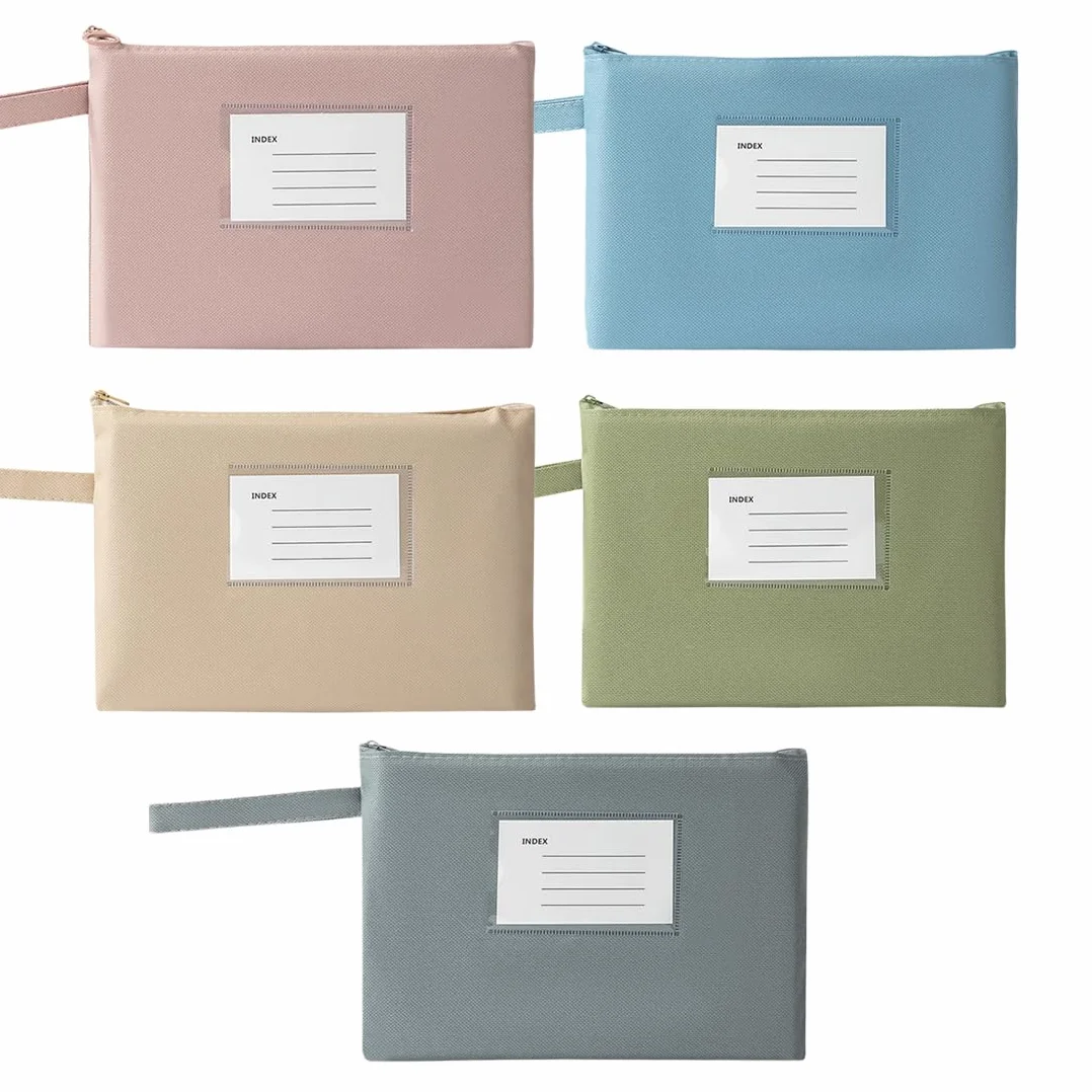 Bolsa para Guardar Dinero con Cremallera Oxford A5 21x15cm 5 Piezas