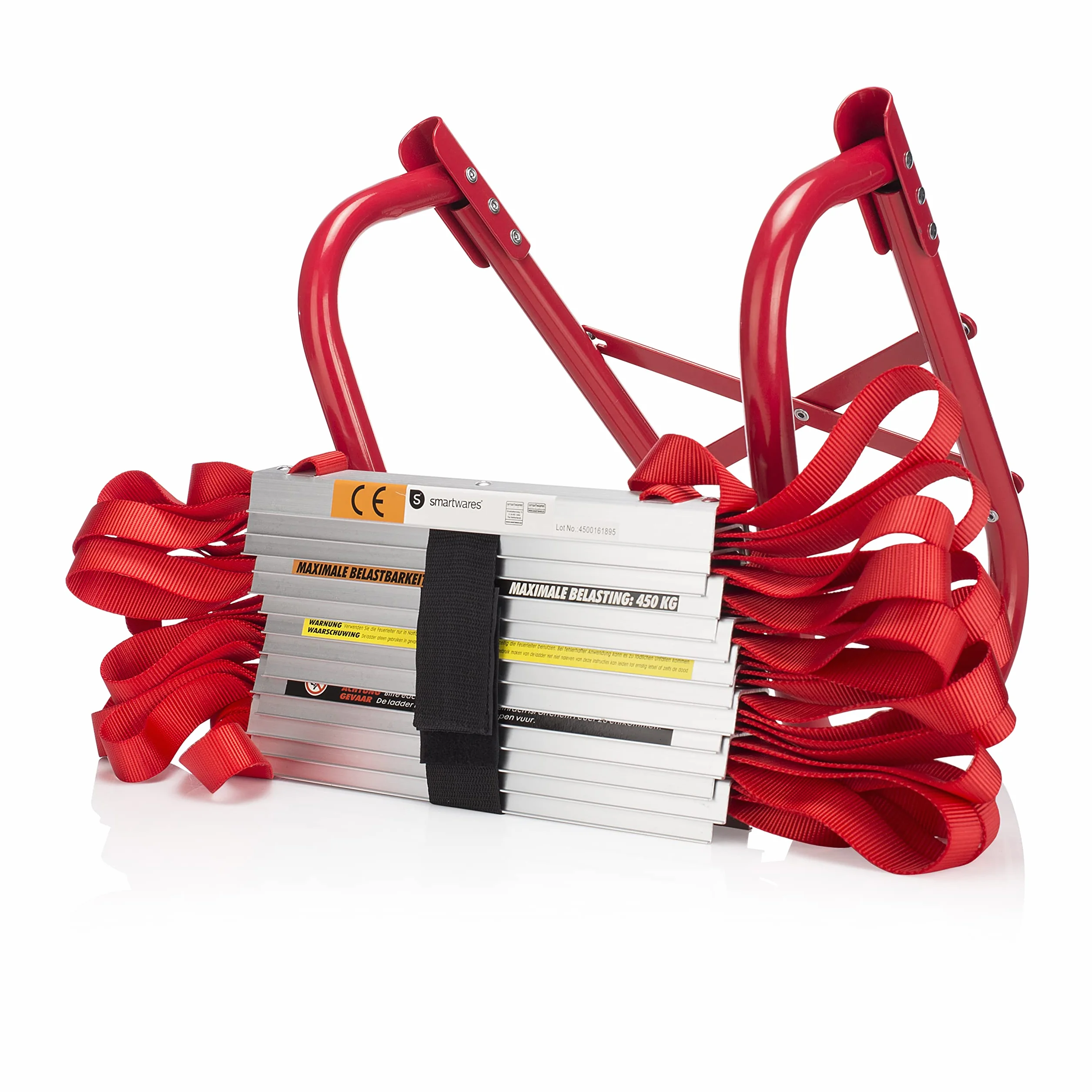 Smartwares Escalera de evacuación - Acero - 4,5 m de Longitud - 450 kg máx. - Ideal para evacuación de 1er Piso - 10.015.18