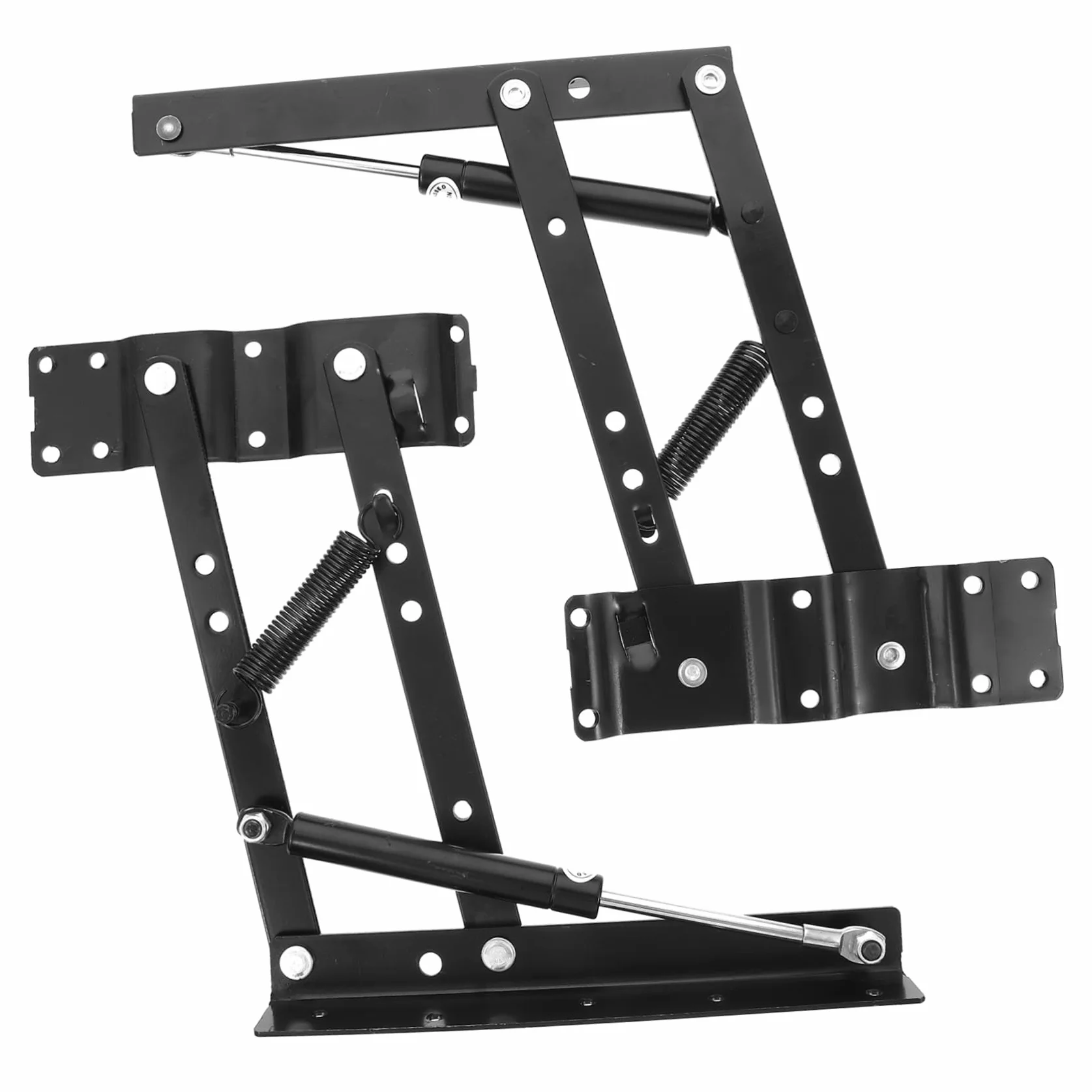 HEMOTON Soporte Elevador de Muebles de Hierro Negro Resistente Estructura Fuerte y Optimización de Espacio para Mesa Baja Funcional y Telescópica