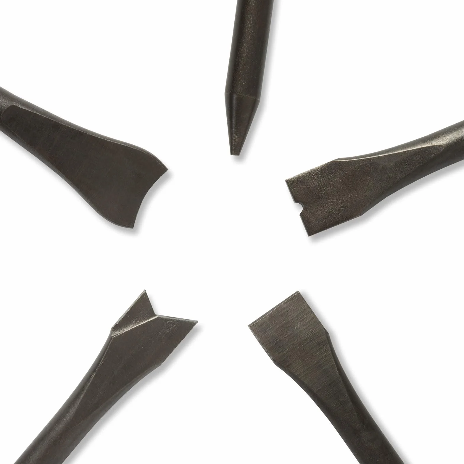 EBERTH Cincel neumático con maletín, juego de herramientas de 10 piezas, 4500 golpes/min, cincel 5x de 150 mm, martillo cincel neumático con conexión de 1/4", incl. acoplamiento de aire comprimido