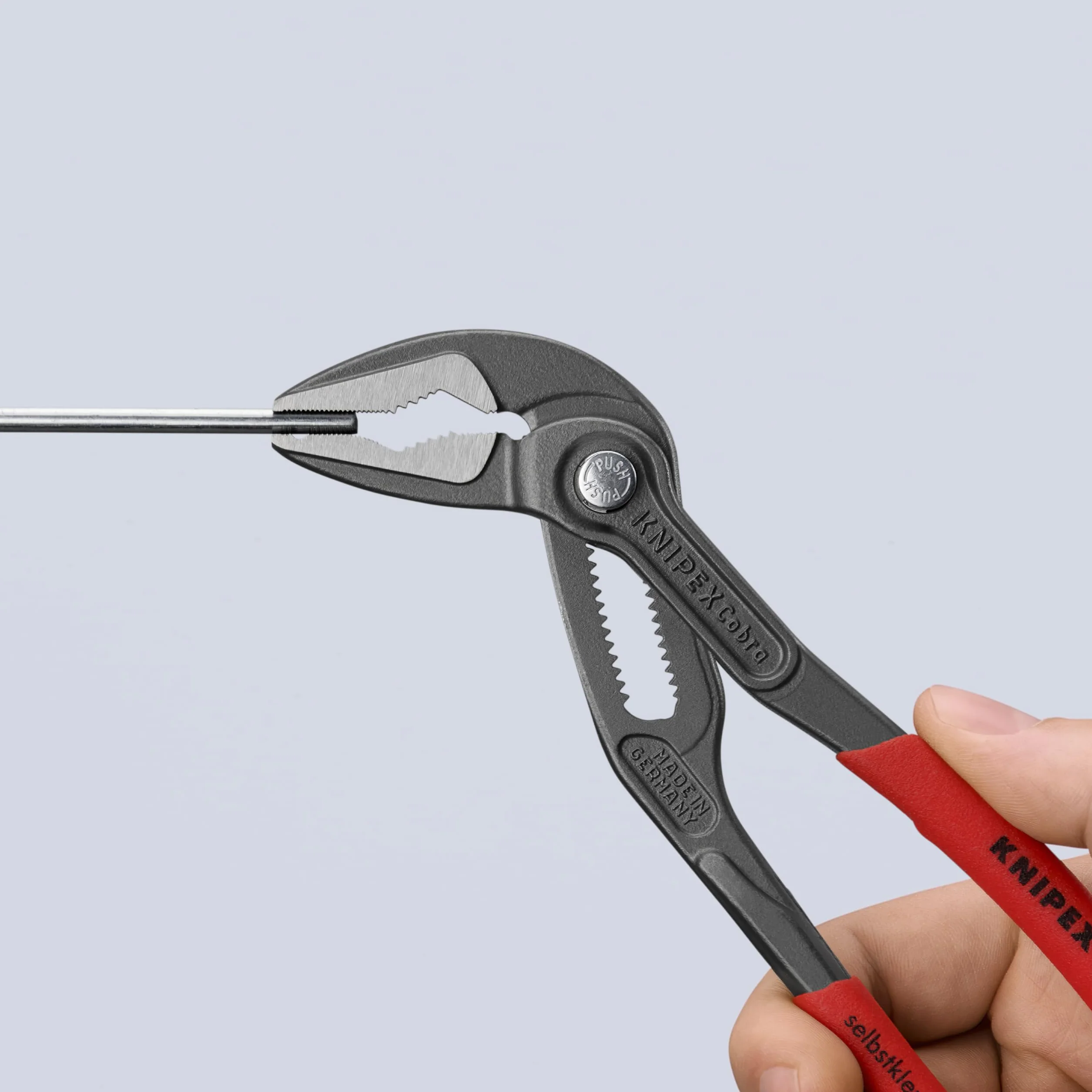 KNIPEX Cobra ES Tenaza de agarre pico loro extra esbelta Mangos plasticos por inmersión antideslizantes 180 mm, 87 51 180