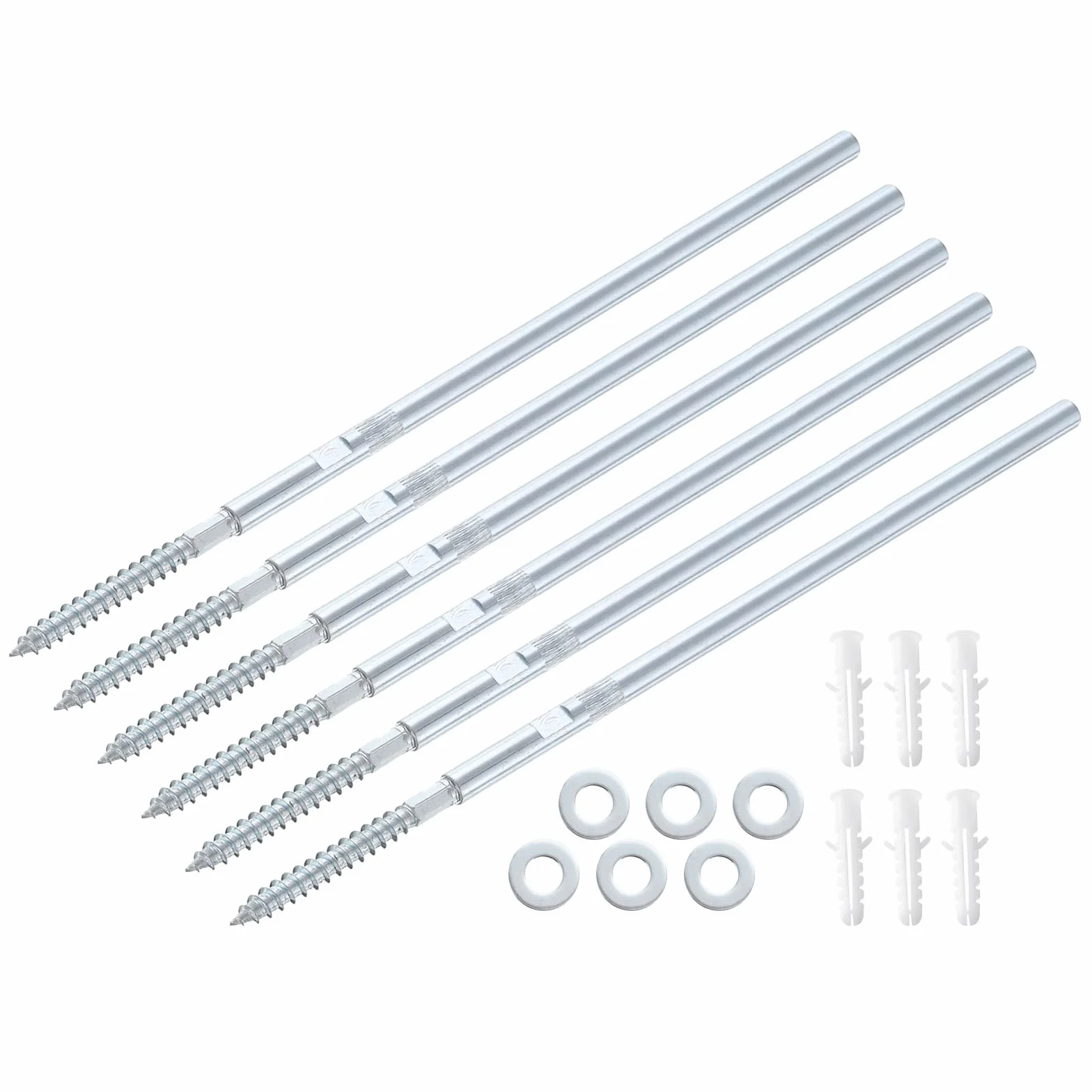 uxcell 8 soportes flotantes de metal ocultos para estantes de 8 x 250 mm, soportes invisibles con tornillos para estantes flotantes de madera