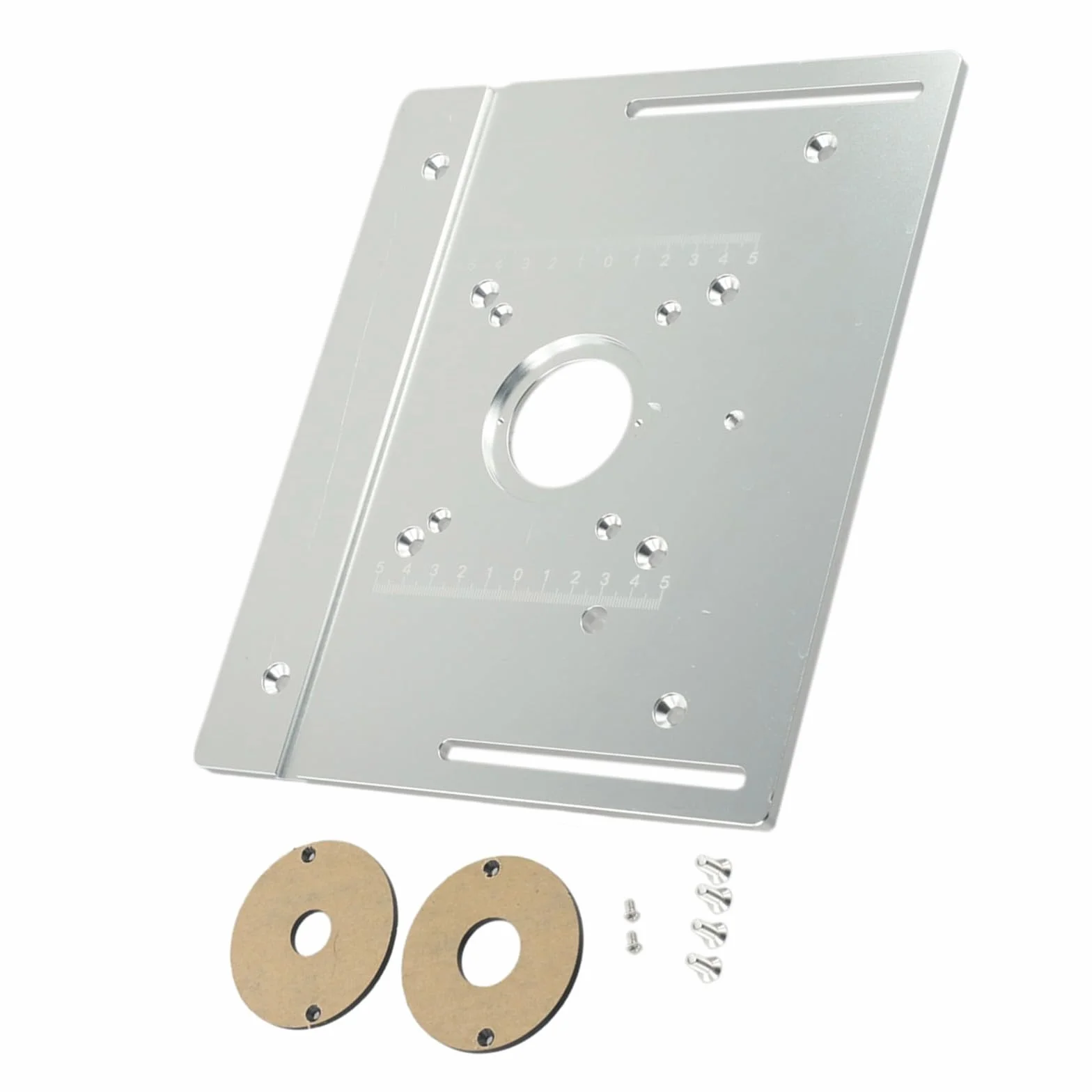 Placa de inserción anodizada de la tabla del router y resistente al desgaste, 85X85mm/60X70mm