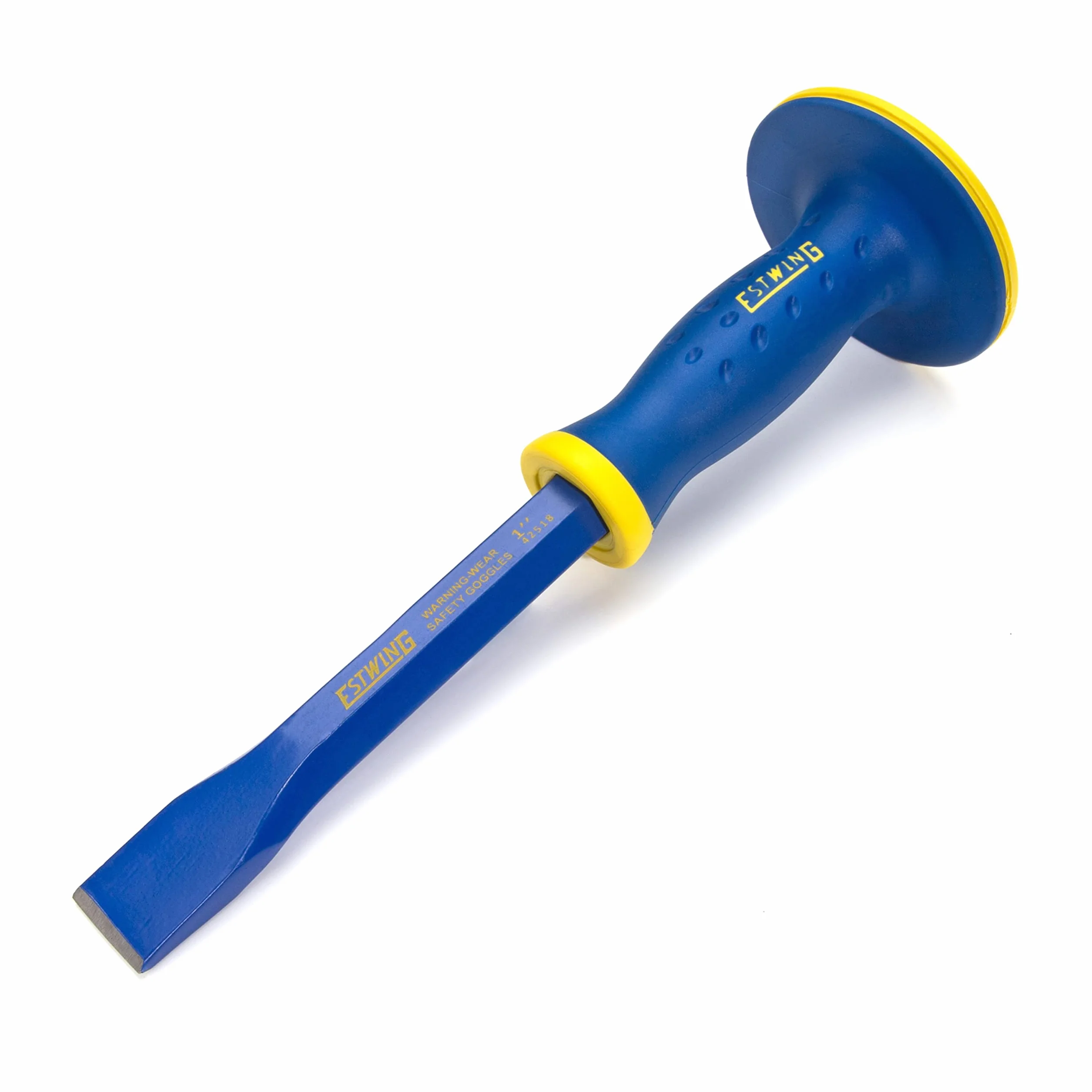 Estwing Cincel frío de 1 pulgada de ancho con protector de agarre de mano (42518)