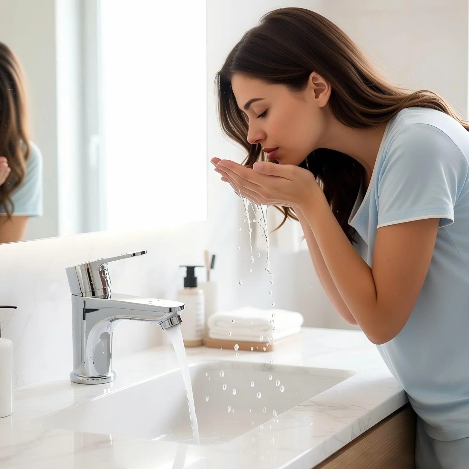 GRIFEMA Grifo Lavabo Monomando para Baño, Latón Cromado Resistente, Agua Fría y Caliente, Cartucho Cerámico Silencioso, Instalación Fácil, Altura de Salida 74 mm, G11003