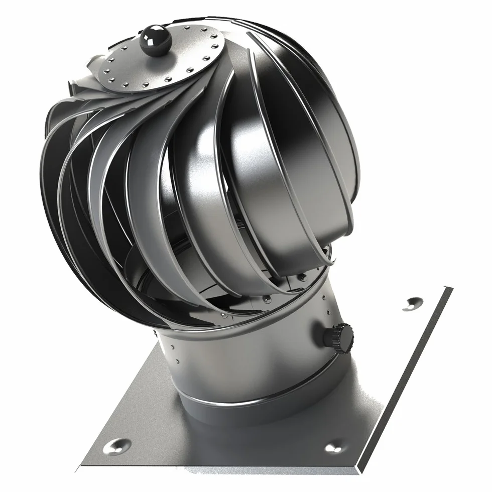 Acero inoxidable de alta calidad de hilatura rotativo chimenea de ventilación capucha 200mm