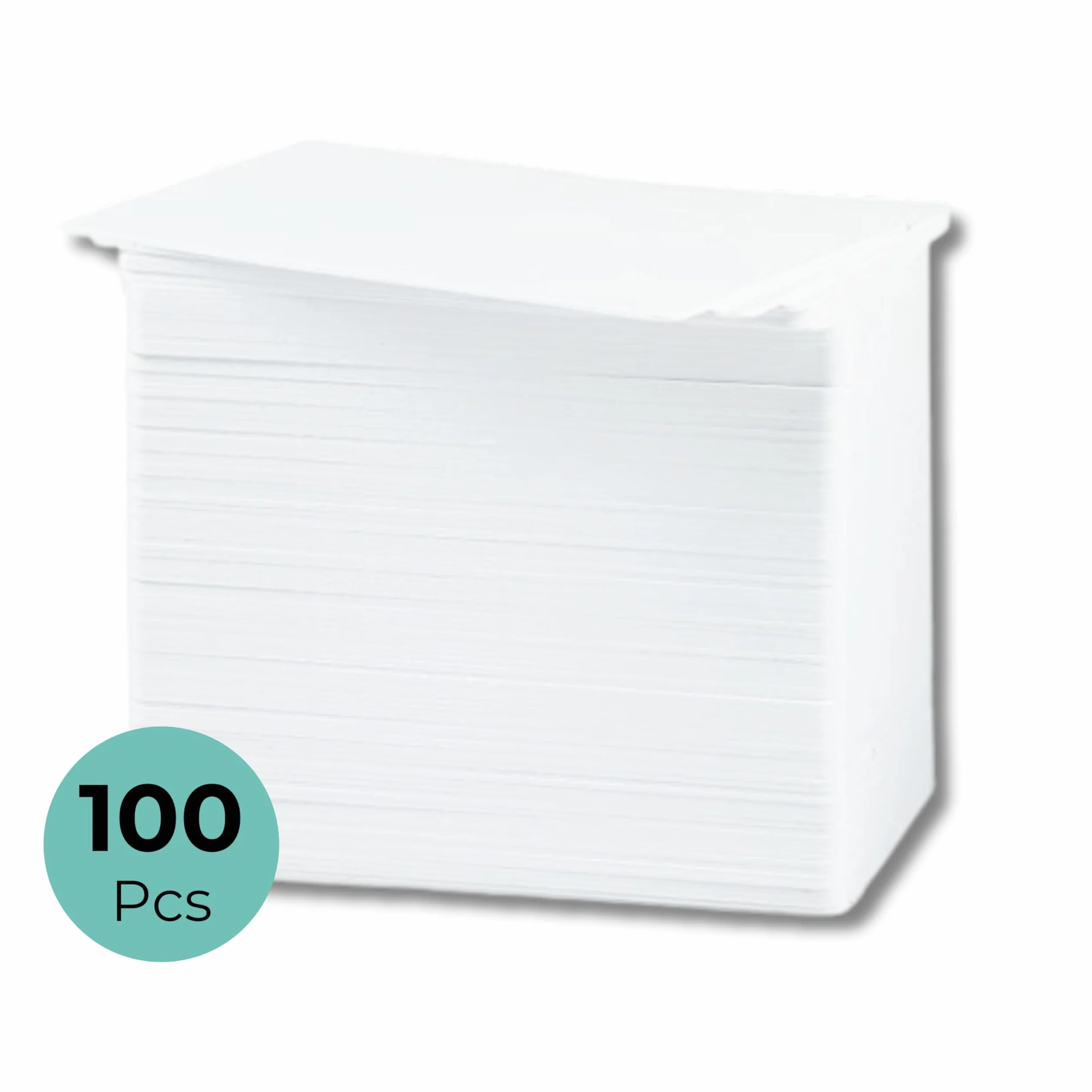 Double Dragon 100 Tarjetas de Identificación PVC Blanco CR80 30 Mil 760 Micras 86 x 54 mm Compatibles Impresoras ID