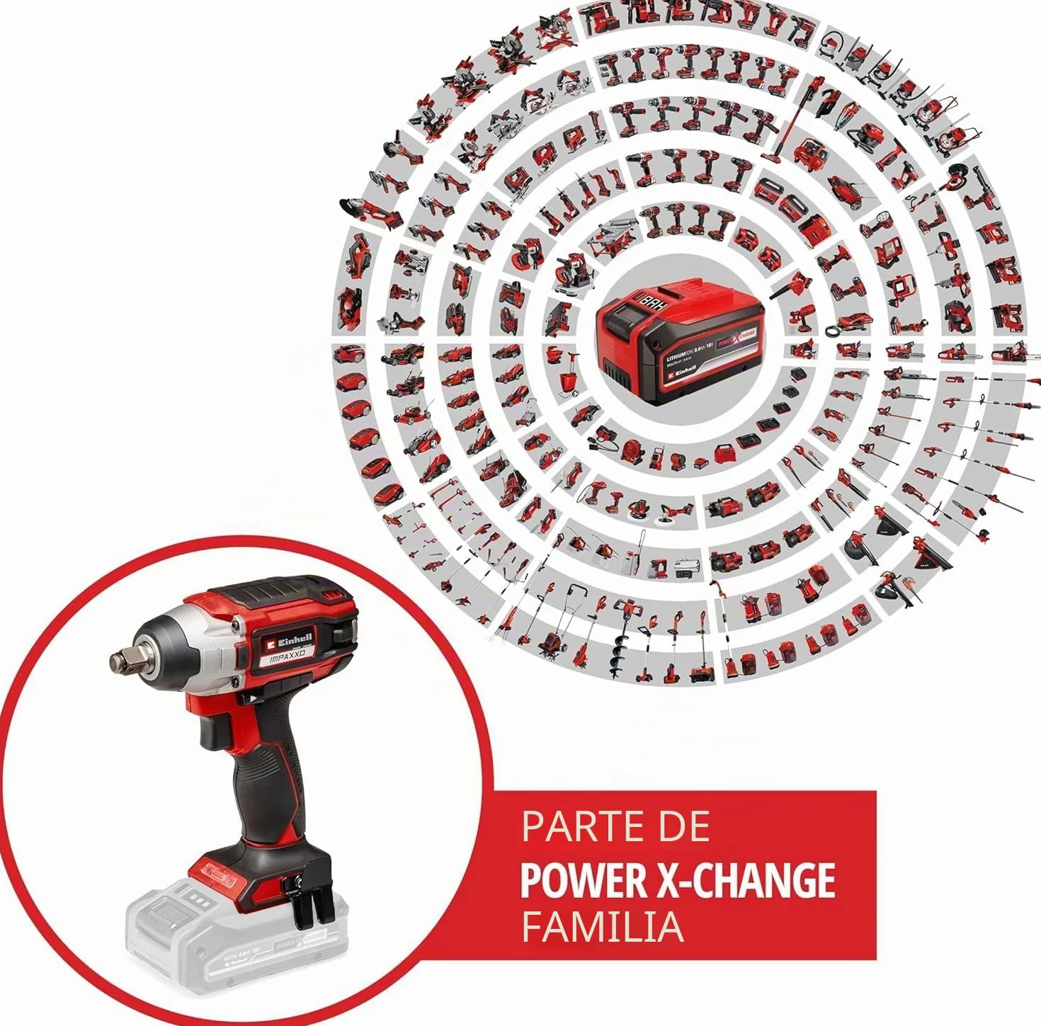 Einhell Atornillador de impacto con batería IMPAXXO 18/230 Power X-Change (18V, 230 Nm, motor sin escobillas, envío sin batería ni cargador)