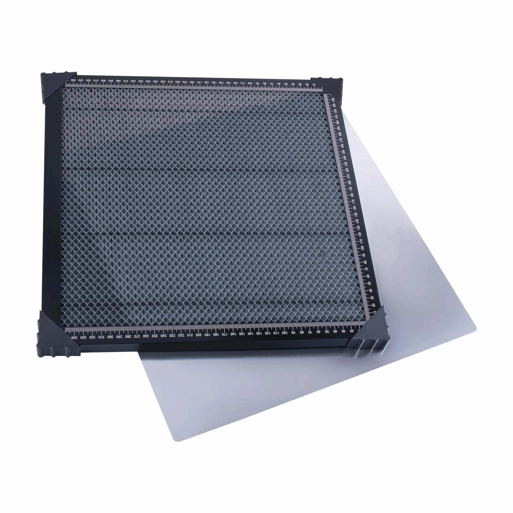 CNCMANS 400 x 400 x 22 mm Honeycomb mesa de panal para máquina de grabado láser, mesa de trabajo con placa de aluminio, para cortador láser y grabado láser