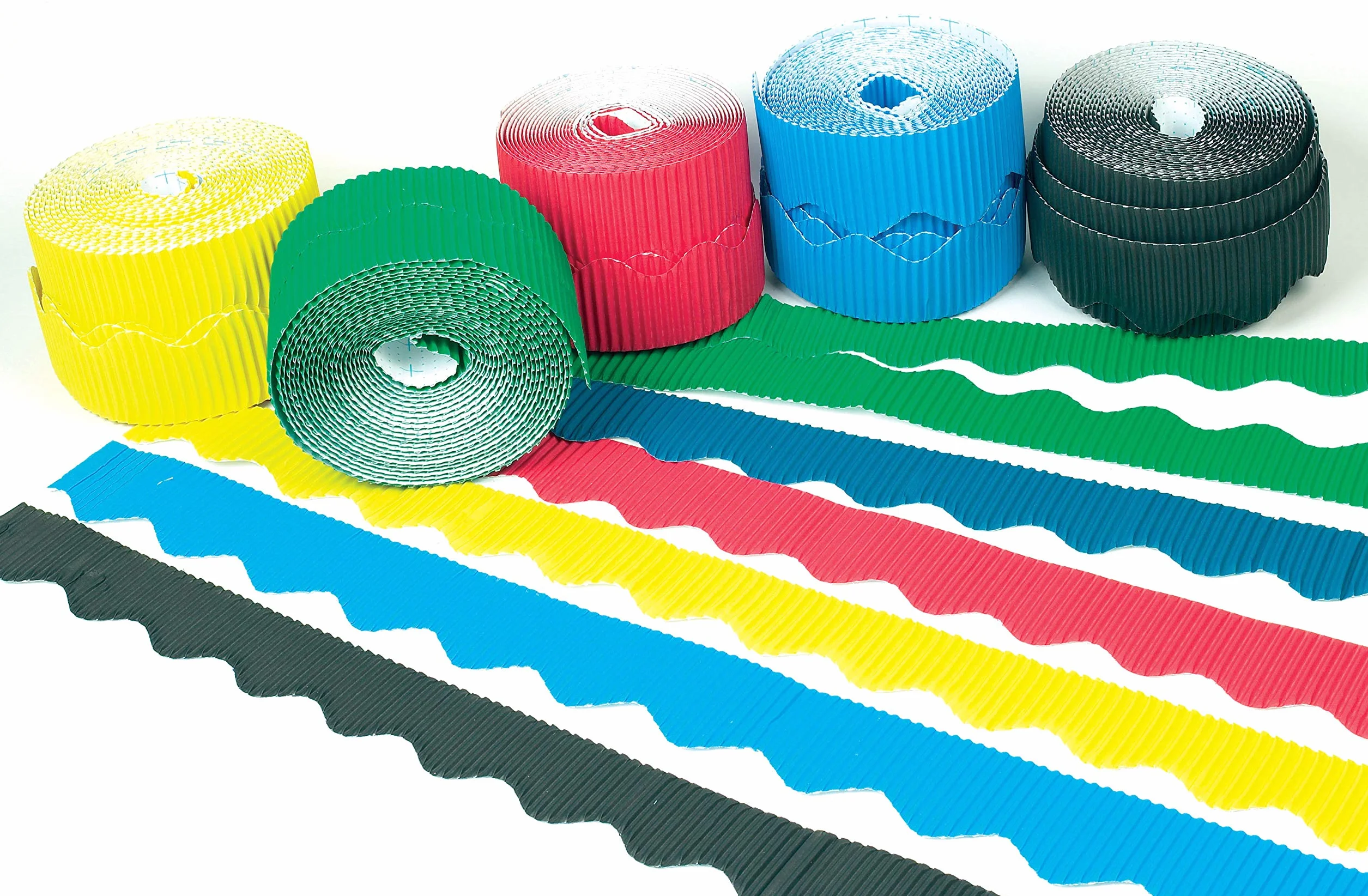 Baker Ross Cenefas corrugadas para decoración de aulas y tablones de anuncios Paquete de 6