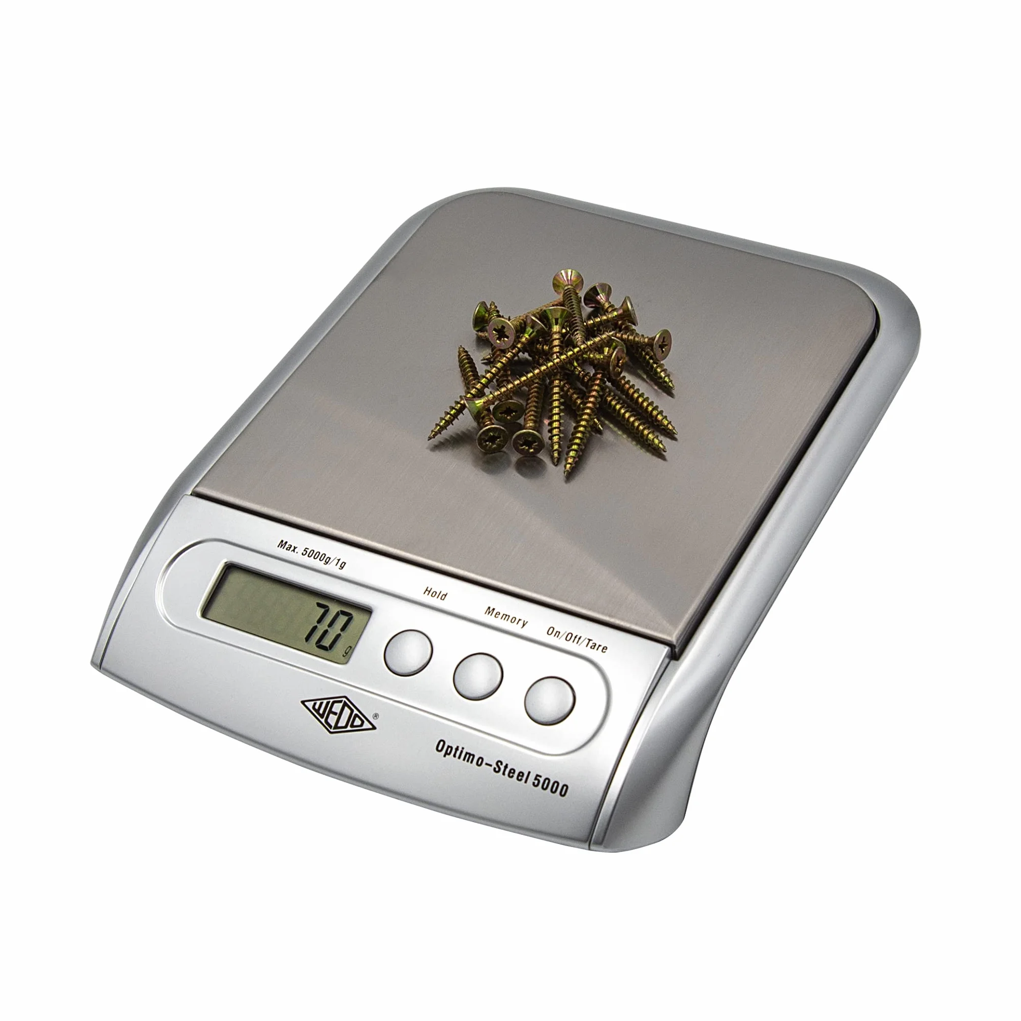 Wedo Optimo Báscula electrónica acero 5000 g plateado