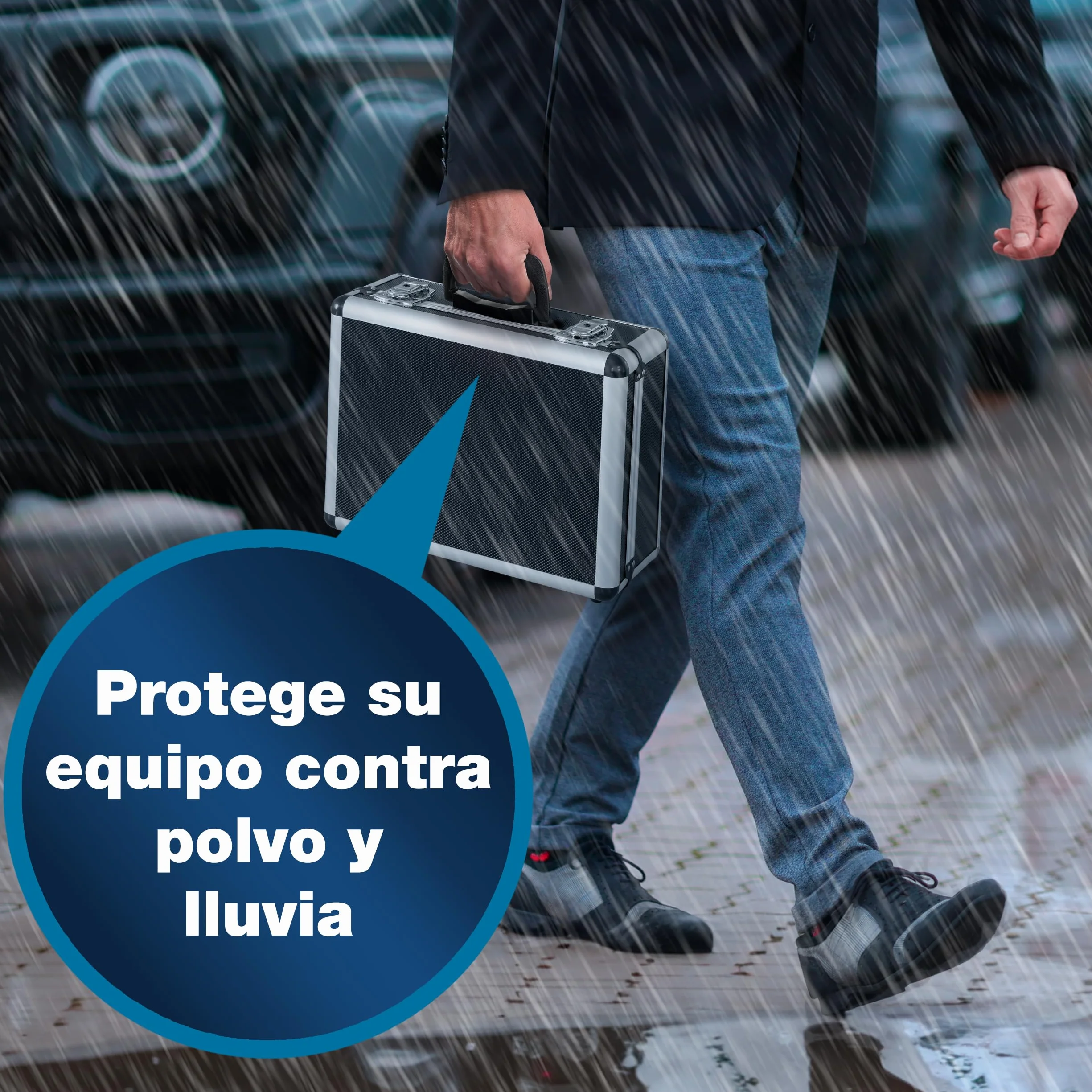 PeakTech 7300 Estuche universal para dispositivos de medición, 320 x 250 x 150 mm, con cerradura