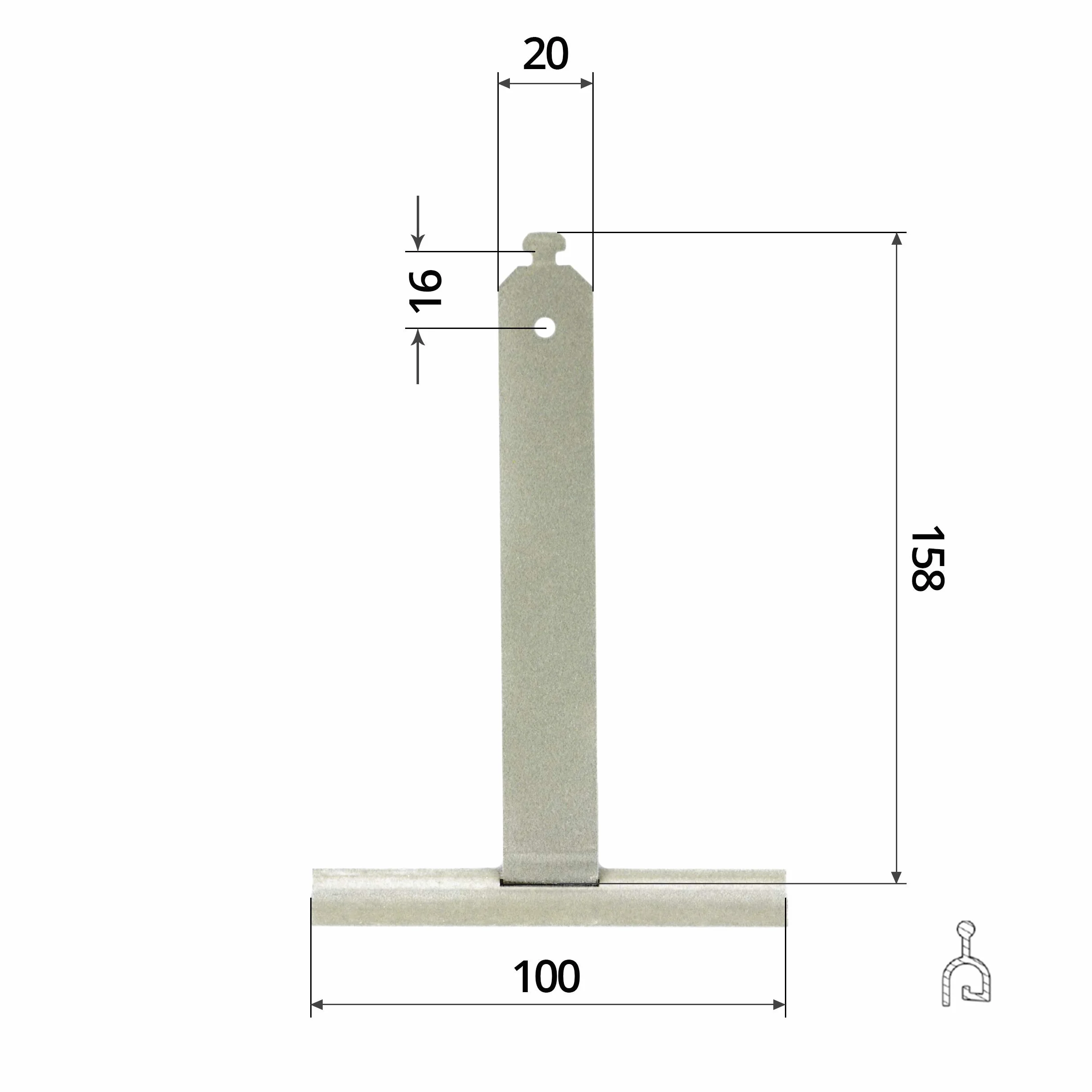Selve - Soporte para persianas enrollables - Recambios para persianas enrollables - Con protección de fieltro para persianas exteriores, compatible con muchos perfiles, duradero y fácil de instalar