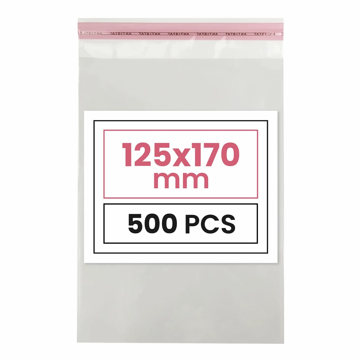 Netuno 500 bolsas transparentes 12,5 x 17 cm solapa de 3 cm con cierre autoadhesivo reutilizables bolsas de plástico PP para dulces regalos joyería golosinas fotos ropa pendientes alimentos libros