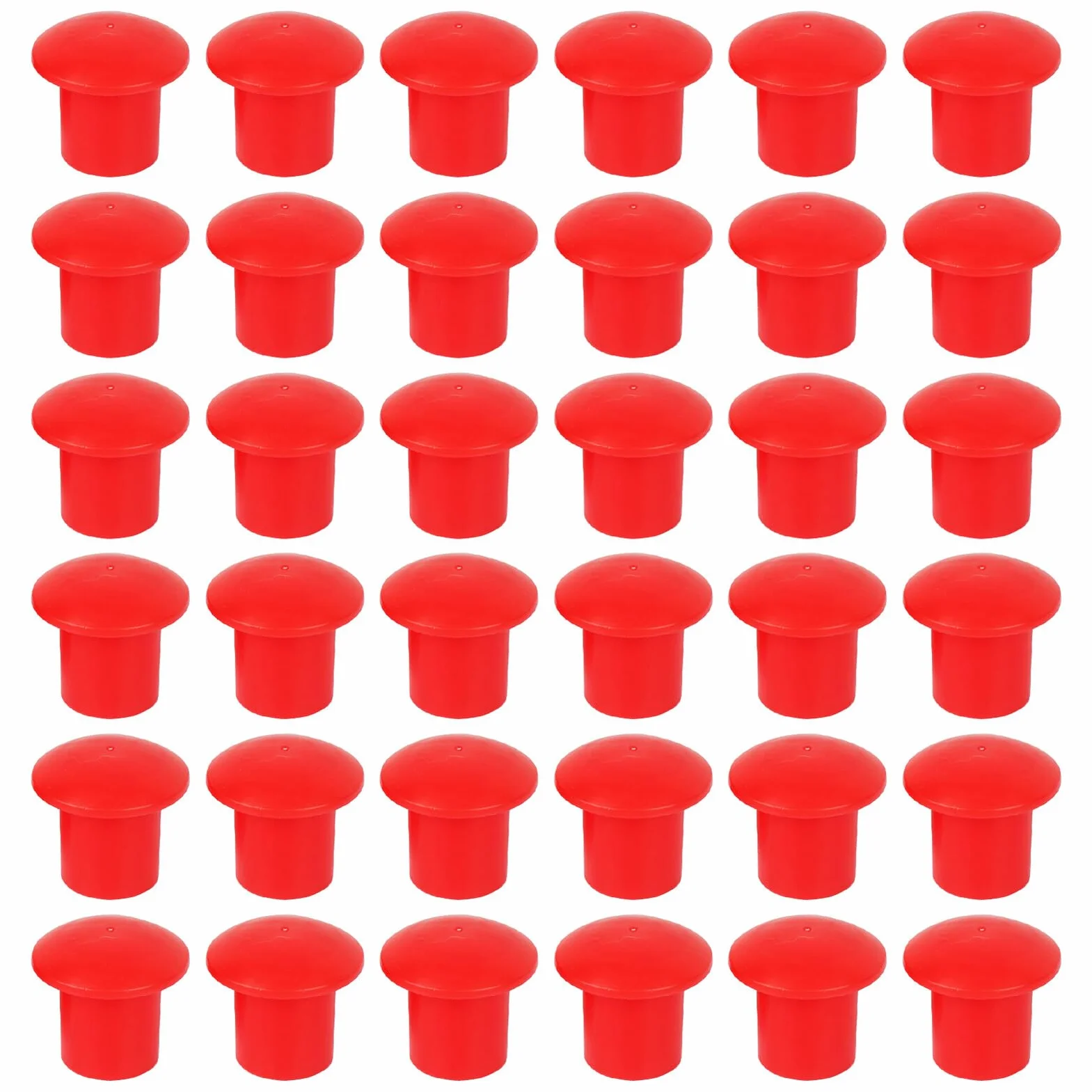 HOMSFOU Tapas de Seguridad de Plástico Rojo Set de 60 Unidades Protección Visible y Fácil de Usar en Obras de Construcción 60 para Varillas de Refuerzo