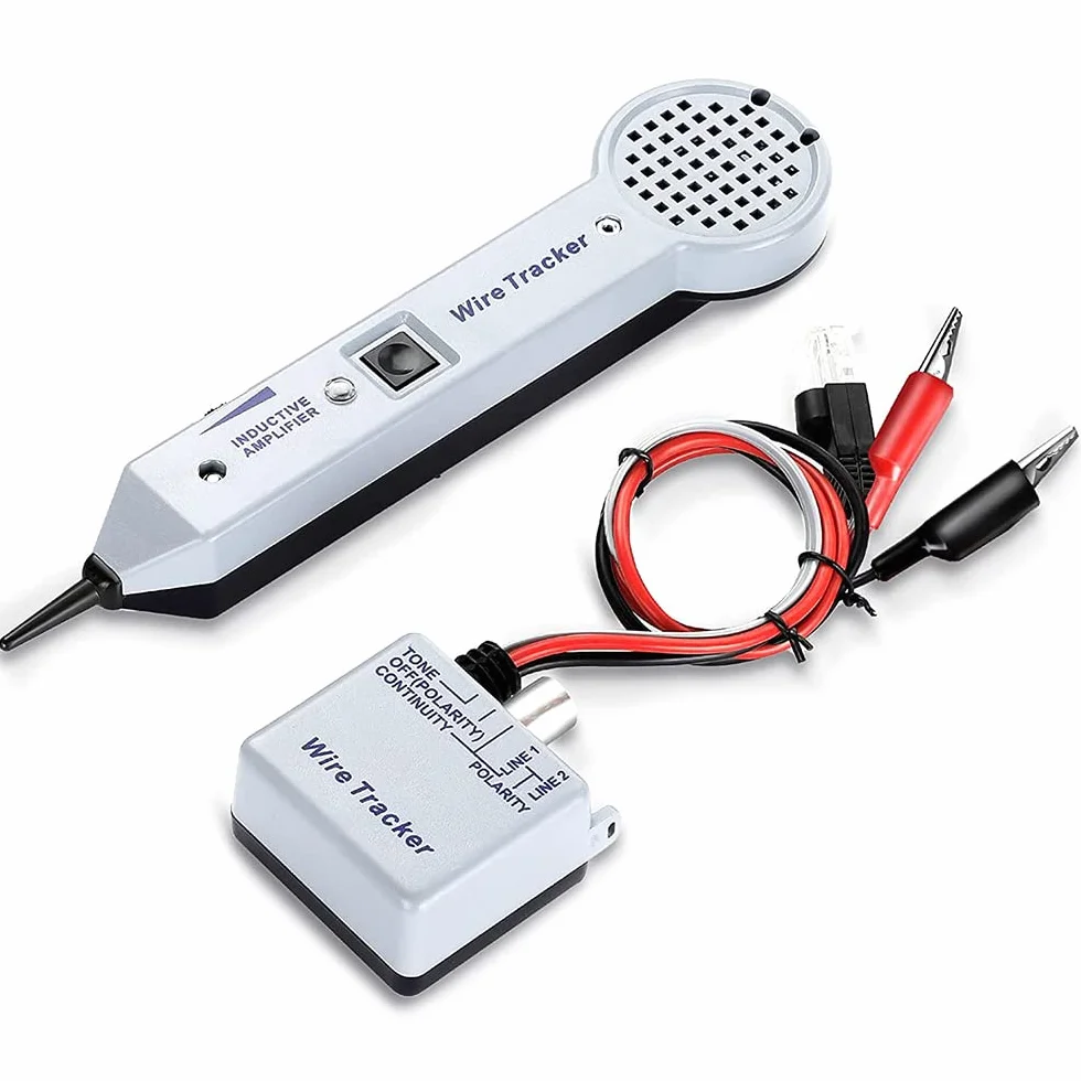 Kit de generador de tonos, rastreador de cables, probador de cables, kit profesional de tonos, probador de cable precisión de 200EP buscador de detector de sonda con volumen ajustable