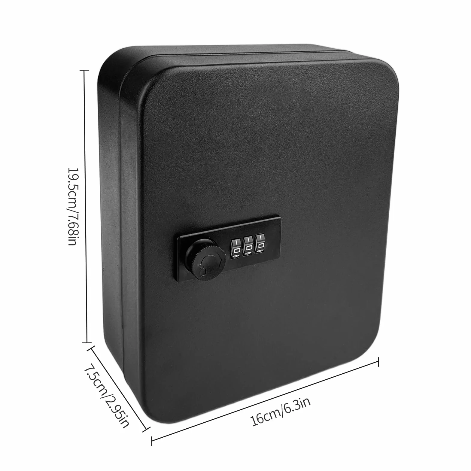 Caja de Seguridad para Llaves de Metal, 20 Dígitos, Cerradura de Combinación, Negro