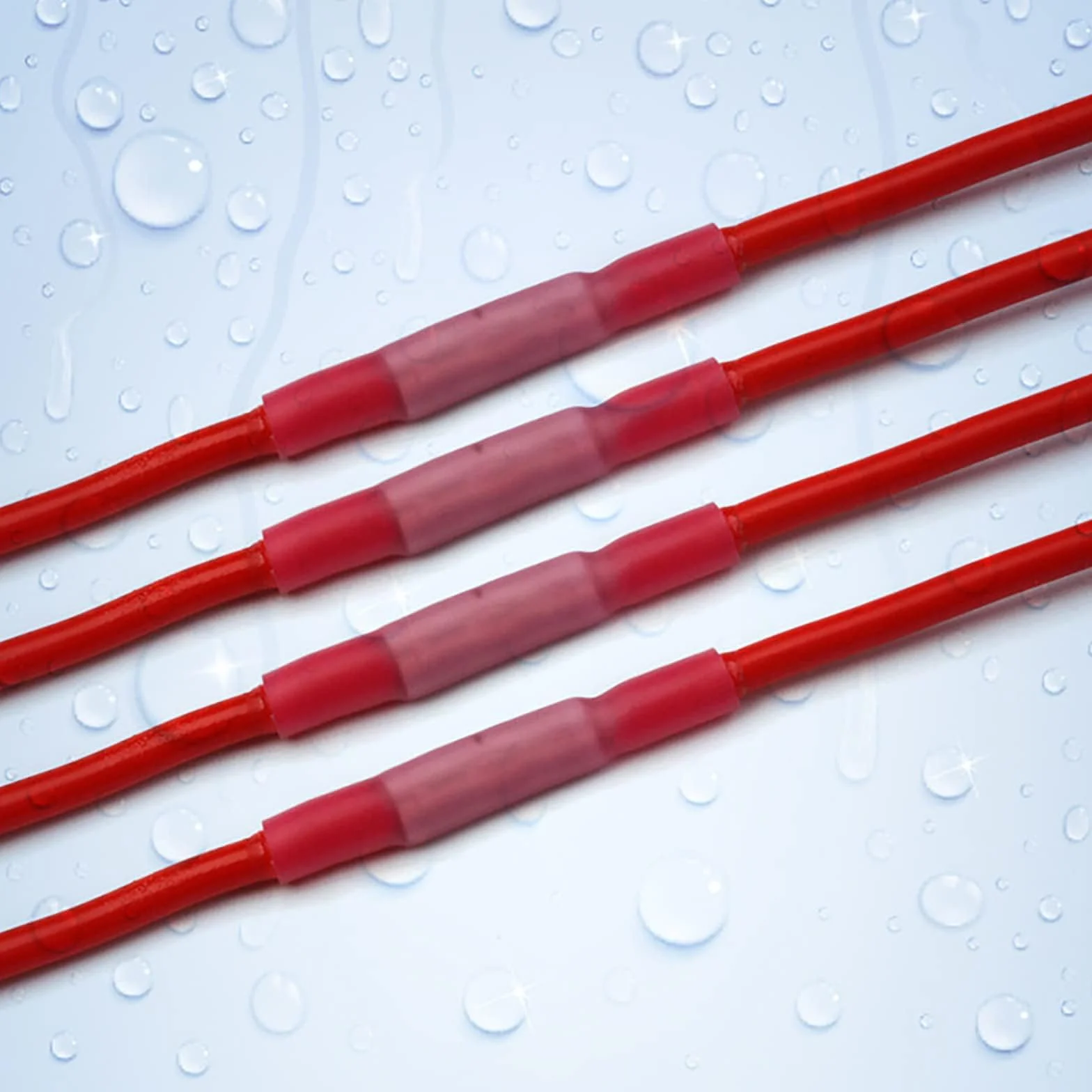 BHT1.25 Conectores de cable eléctrico termorretráctil 22-16 AWG 20 Pcs rojo