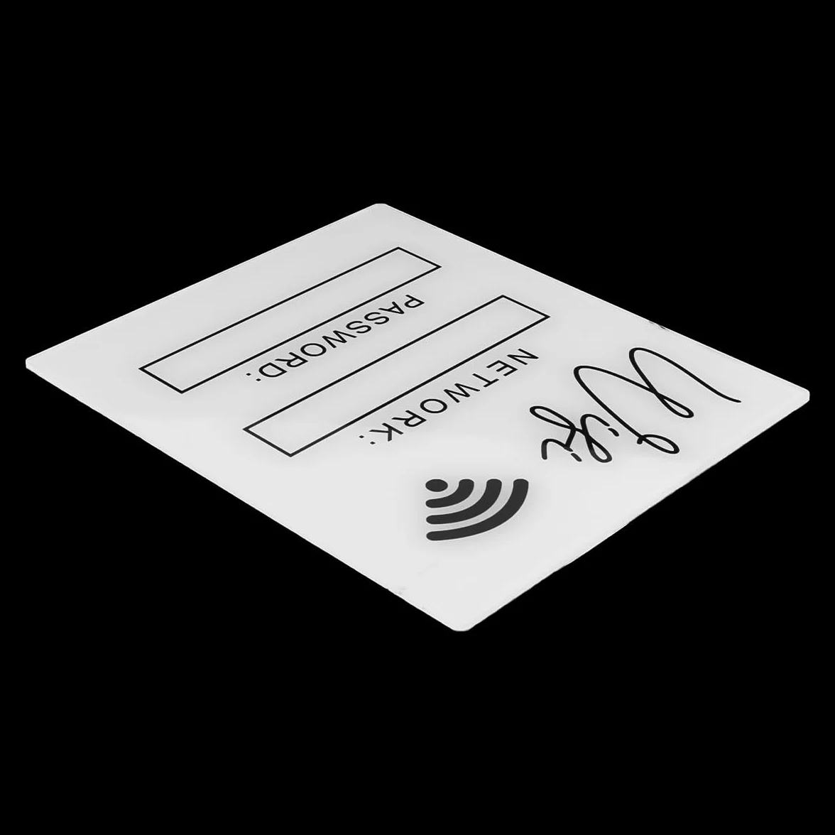 Pizarra De Acrílico Blanco Con Contraseña WiFi, Señal WiFi Estilo Pizarra