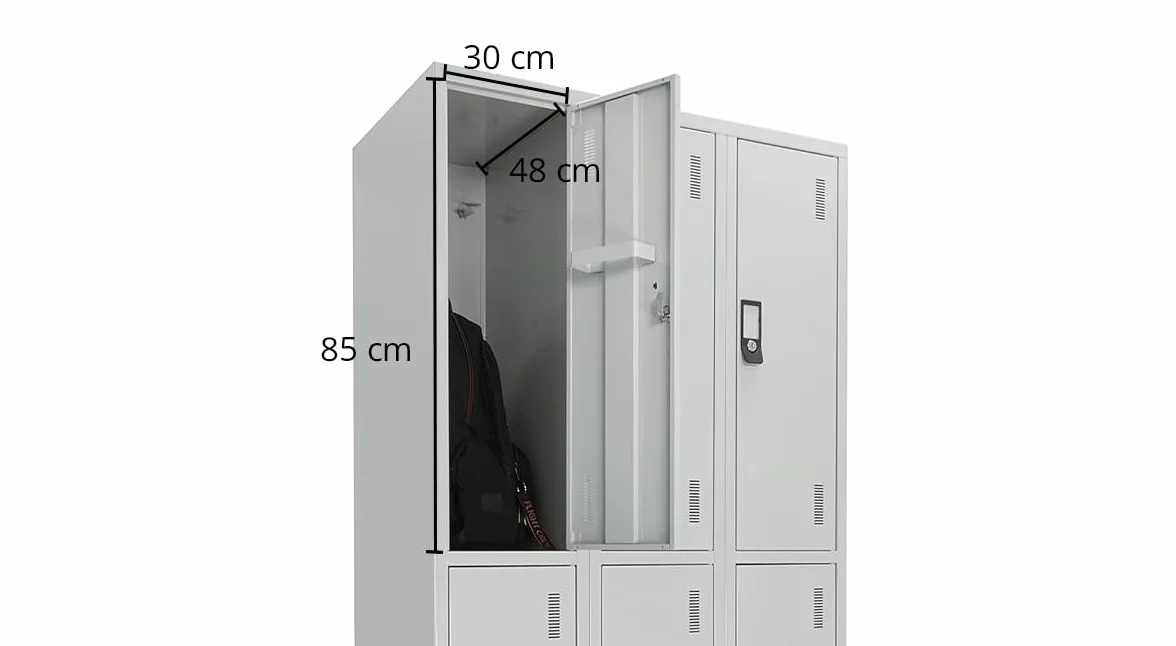 Taquillas Metálicas Triples 6 Puertas 1900x900x500mm