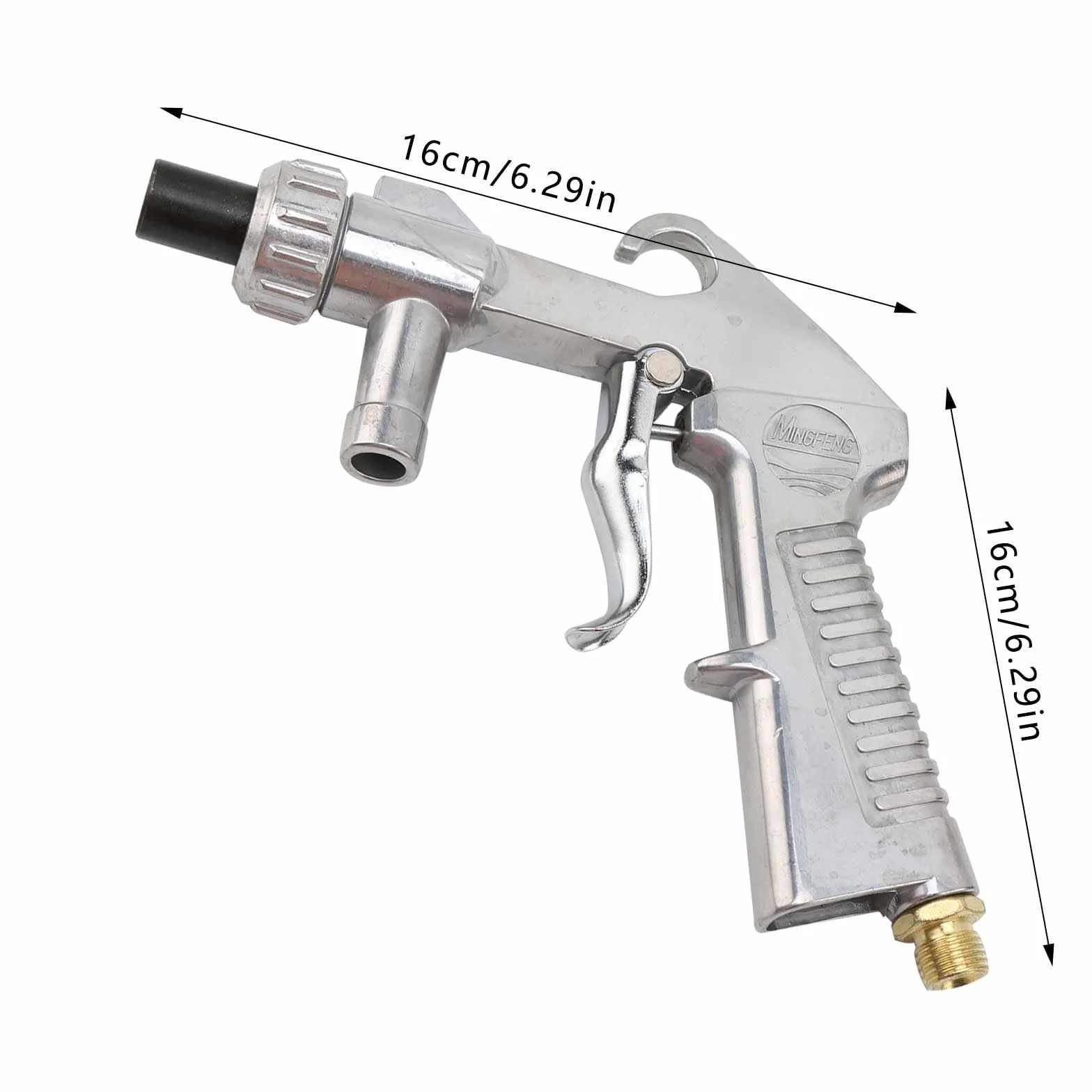 Kit De Pistola De Chorro De Arena Con Aire Comprimido, Kit De Pistola De Chorro De Arena Con Manguera De Goma De 1 M Con Boquillas De Diferentes Calibres Y Un Racor De ConexióN De Aire Para Chorro