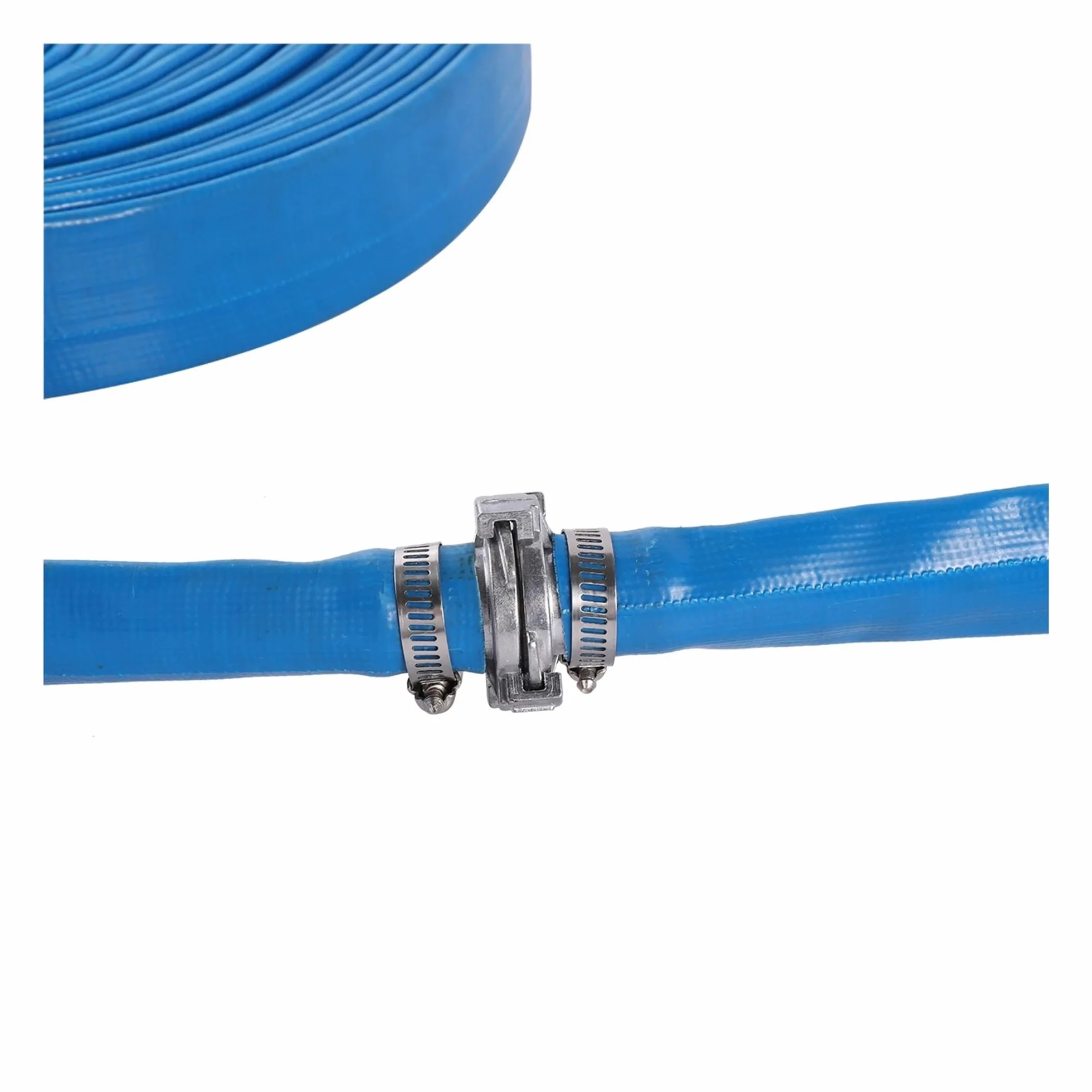 Manguera Flexible Azul 1/1.5/2 Pulgadas Resiste Al Frío | Resistente y manejable, para riego césped y suministro de agua(1.5 inches)