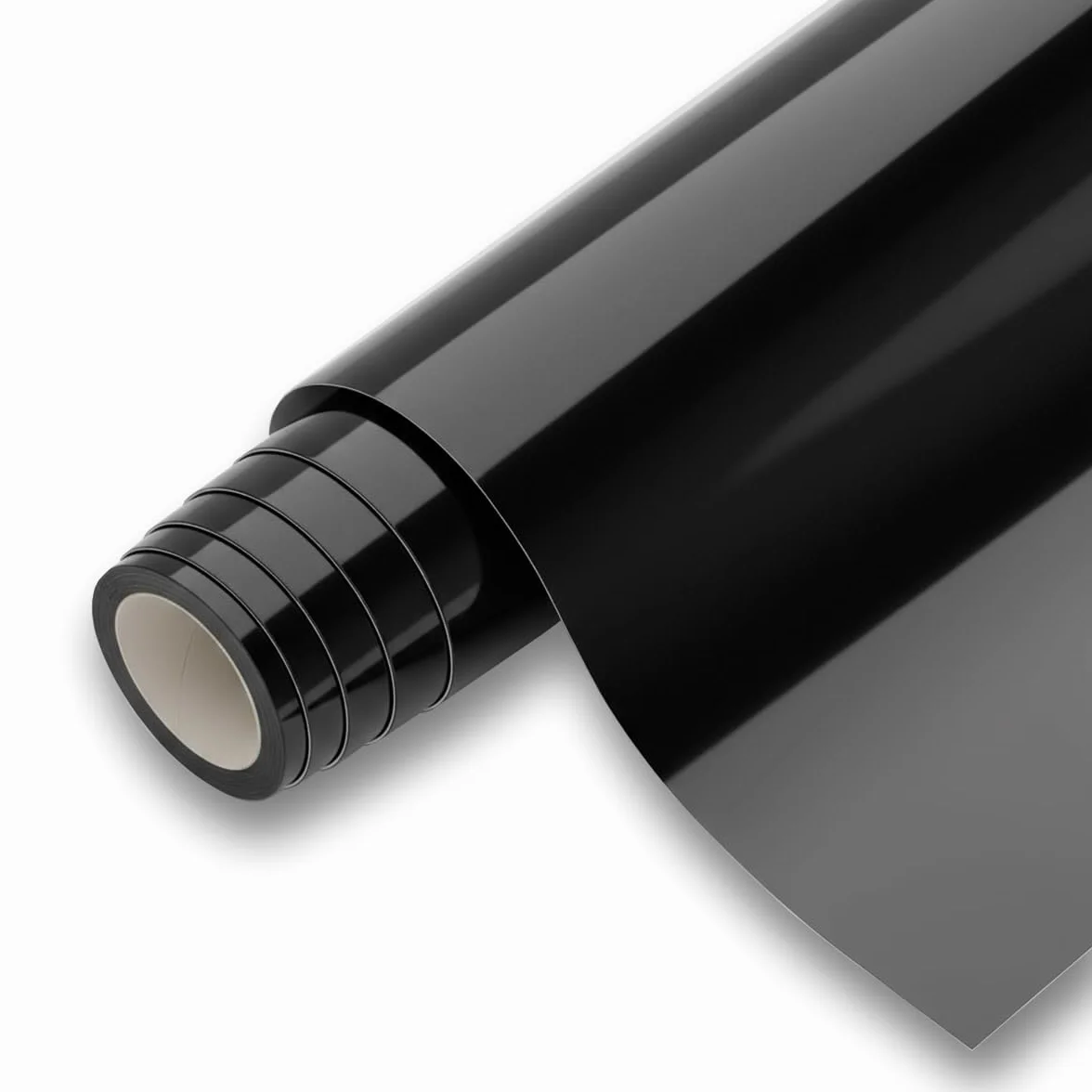 Revestimiento de Vinilo Autoadhesivo Profesional para Pared, Puertas, Muebles, Cocina y Baños – Negro Alto Brillo KST1801 – Sin Obra – Alta Resistencia – Envío desde España - 62 x 300 cm