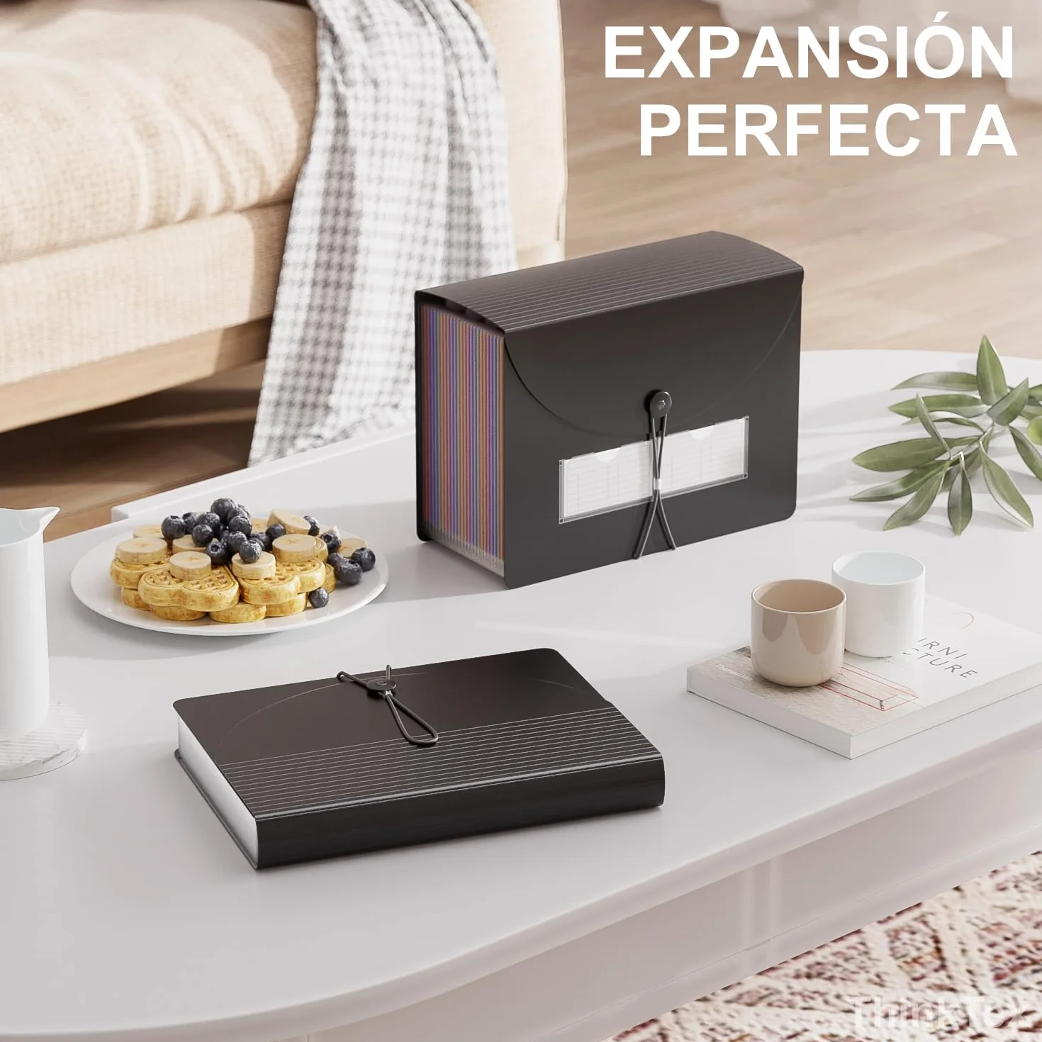 ThinkTex Carpeta Clasificadora A4 Expandible Acordeón 26 Bolsillos Archivador Oficina Escuela