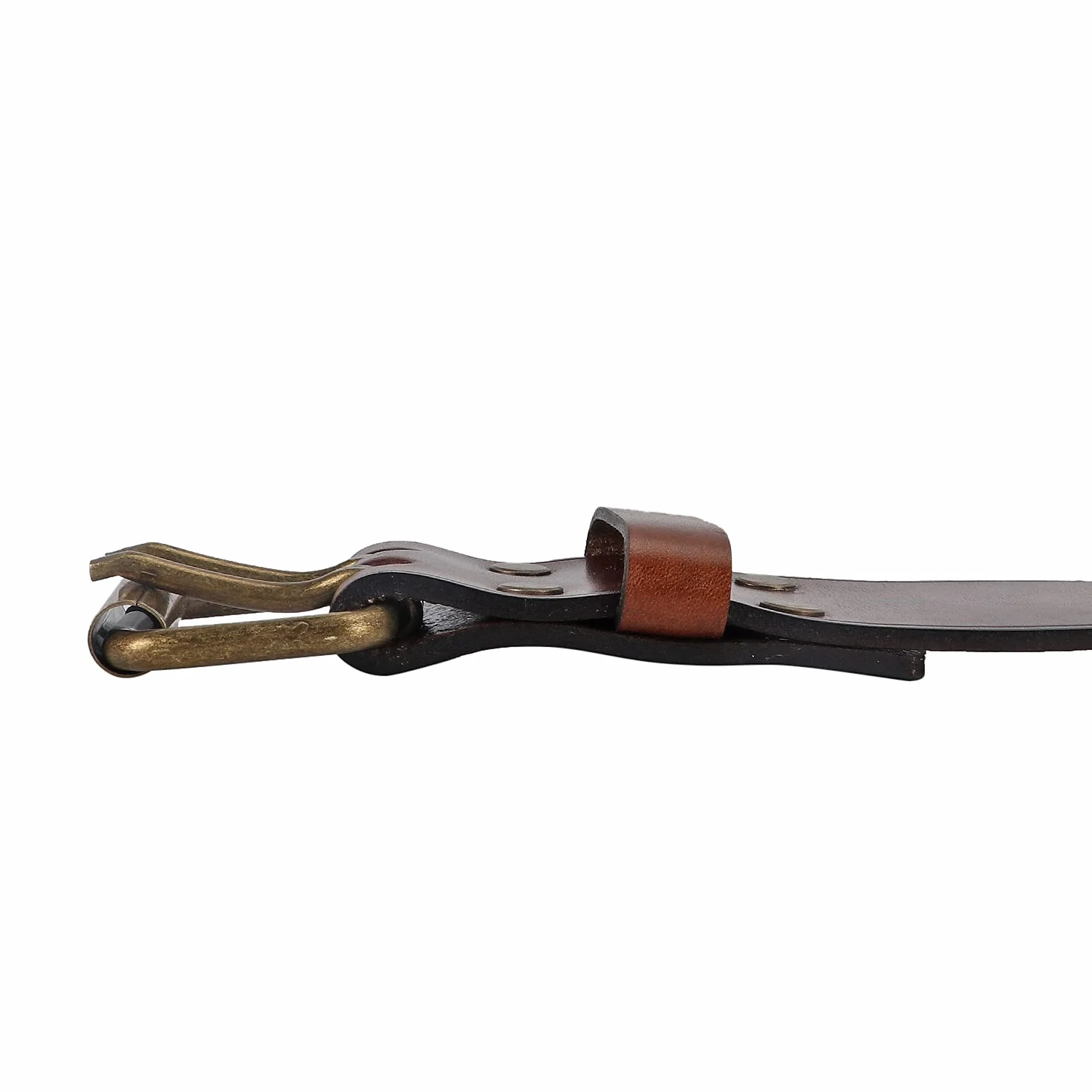TOURBON - Cinturón de cuero vacuno de lujo para bricolaje, taller, bolsa de herramientas, correa de vaquero occidental para hombre