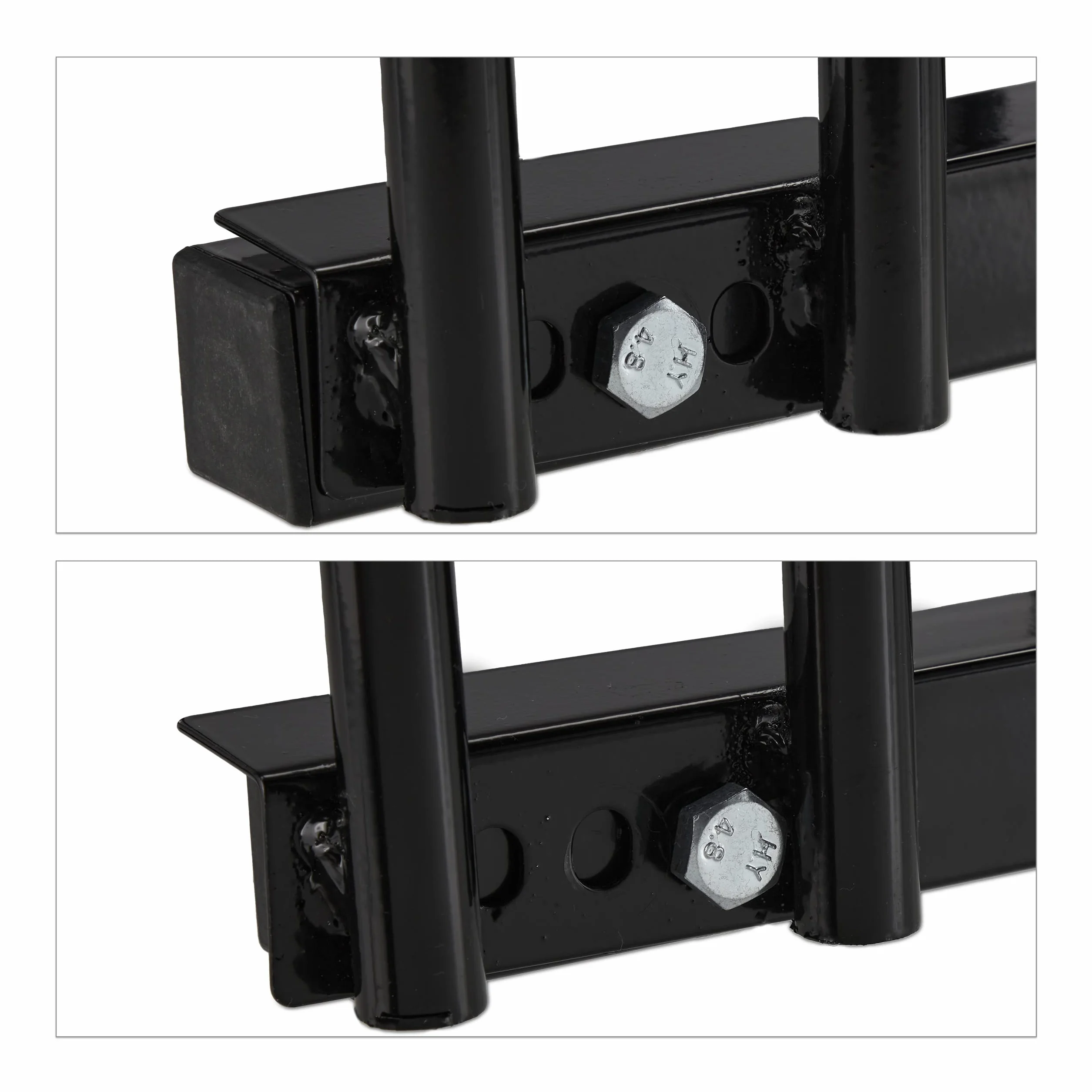 Relaxdays Soporte para Bicicletas, para 3 Bicis, Metálico, con Material de Montaje para Suelo, 27 x 67,5 x 33 cm, Negro