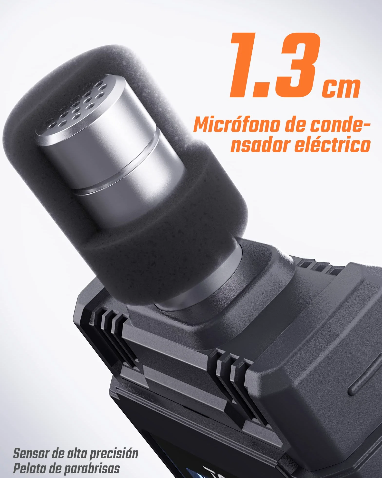 TopTes TS-501B Sonómetro Medidor de Decibelios 30-130 dB LCD 2,25" A/C Naranja
