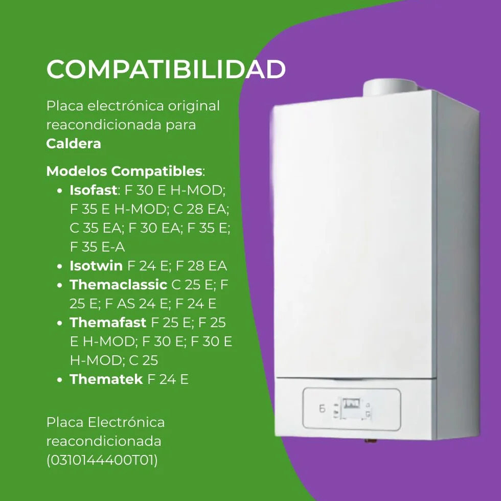 Placa Electrónica Original para Caldera 0310144400T01 - Compatible con Diferentes Modelos - Pieza de Repuesto Reacondicionada - Garantía por 1 Año