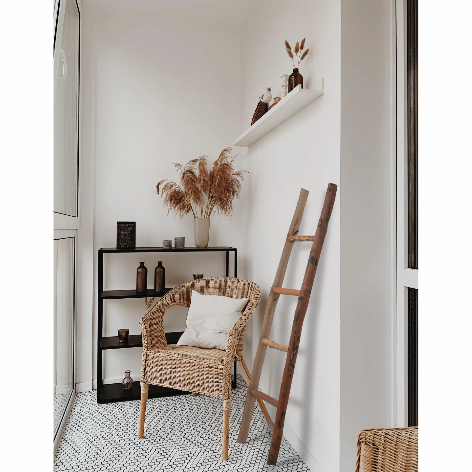 Biscottini Toalleros de baño sin Taladro 155x6x42 cm - Escalera Madera para Dormitorio - Toalleros de baño de pie - Perchero de pie