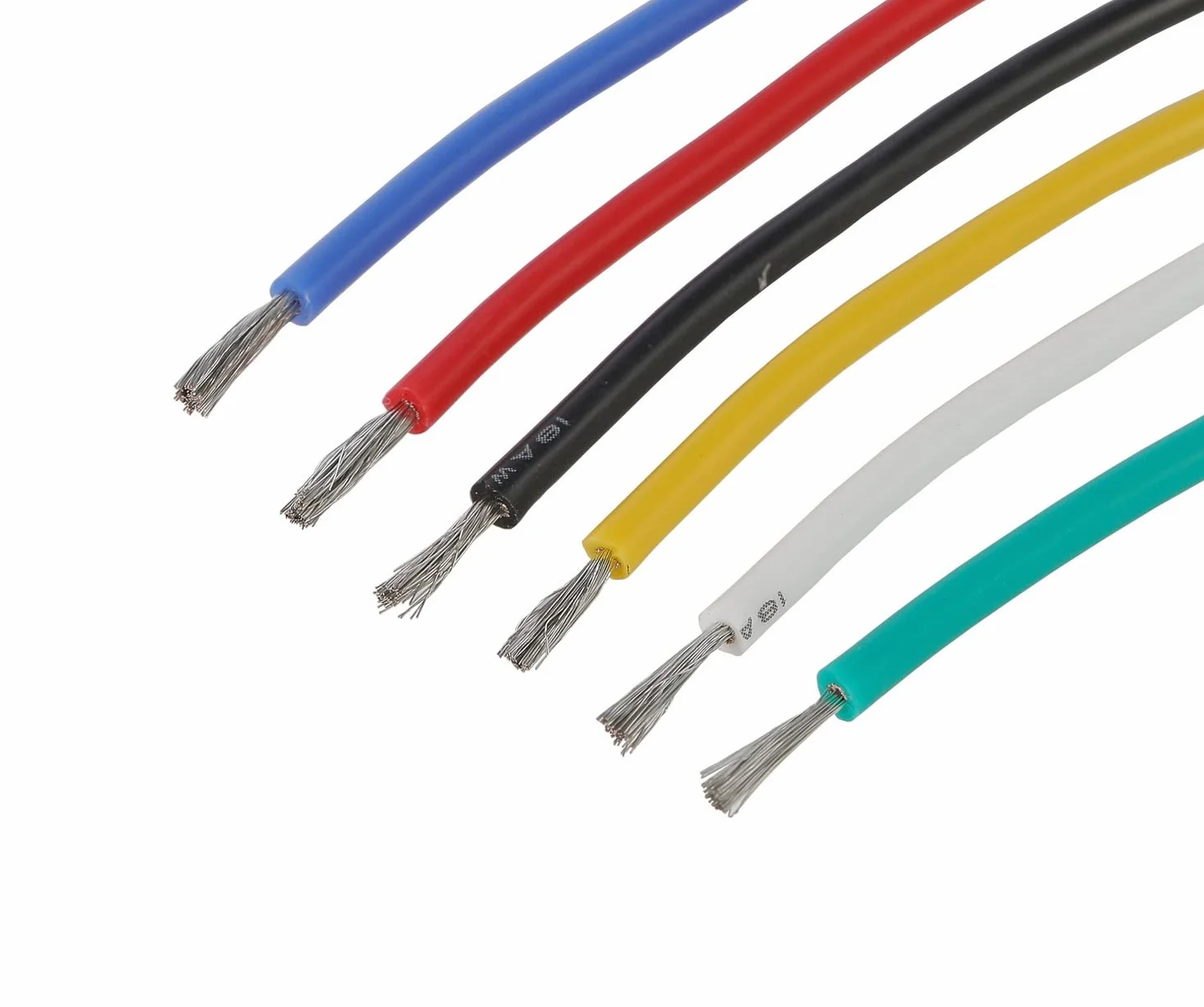 TUOFENG Cable eléctrico de 18 AWG, cable de conexión de cable flexible de calibre 18 (6 bobinas de 4 colores diferentes) Resistencia a altas temperaturas de cable trenzado 600V