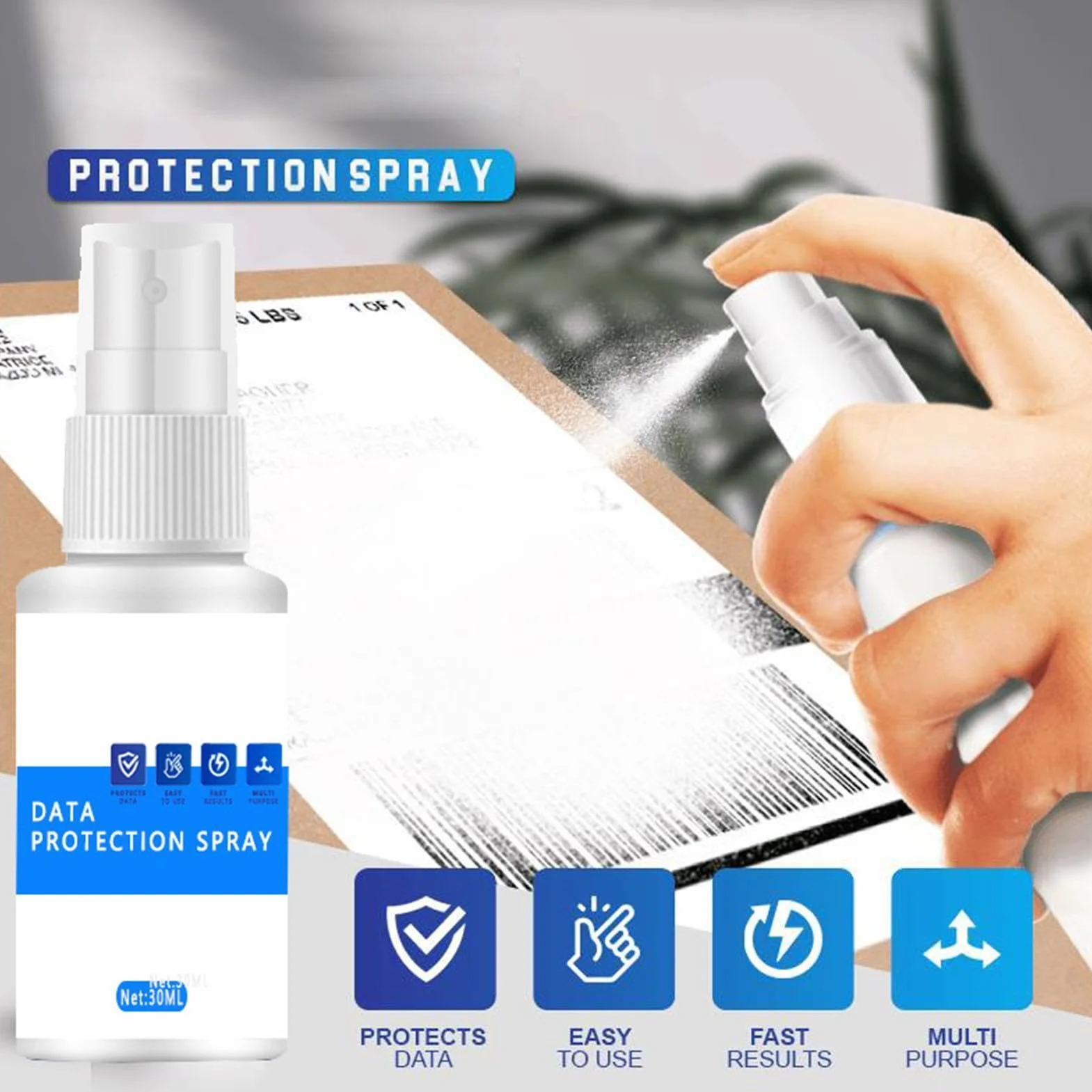 Borrador de papel térmico - Rodillo de privacidad, herramienta de prevención de robo de identidad, bolígrafo de corrección química recargable portátil | Borra al instante los datos personales de las