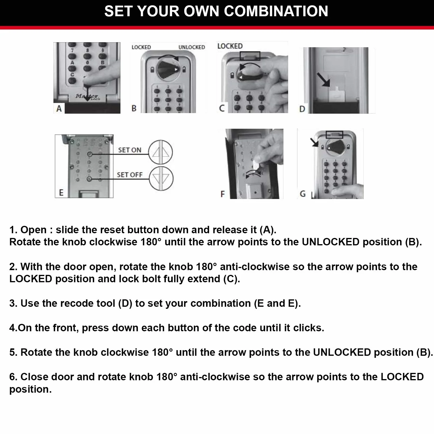 Master Lock Caja Fuerte para Llaves certificada [Extragrande][Montaje Mural] - 5426EURD - Caja de Seguridad Profesional